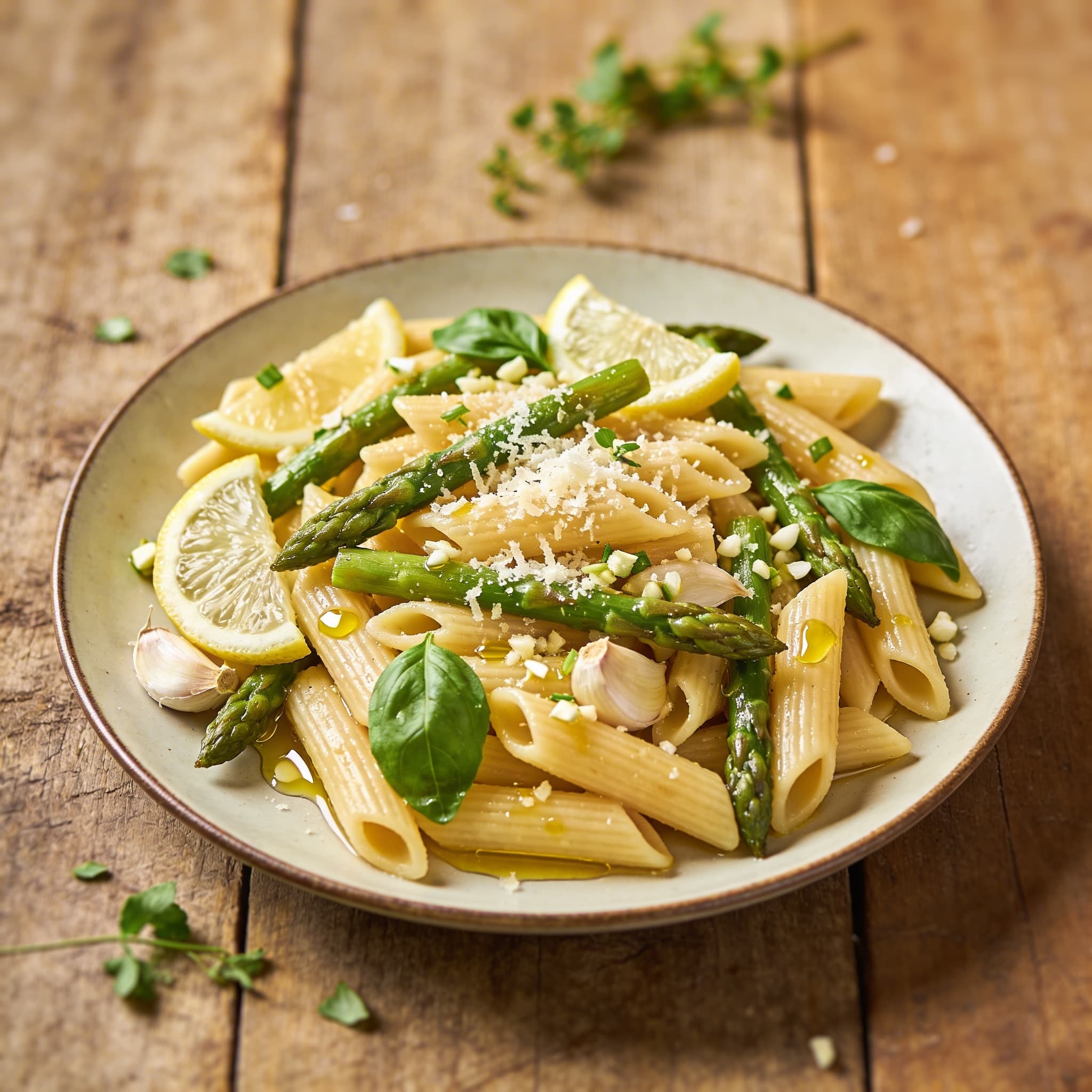 Frische Zitronen-Spargel-Pasta