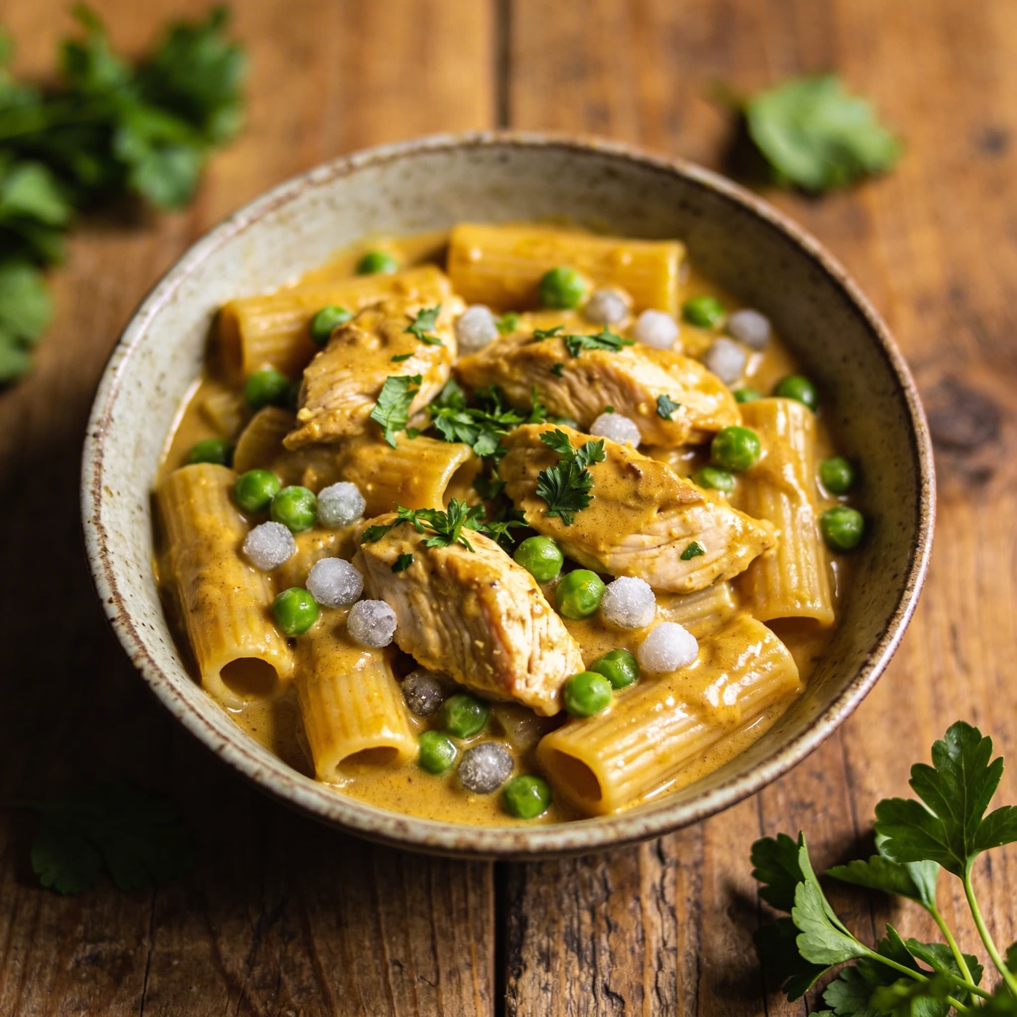 Schnelle Curry-Pasta mit Hähnchen