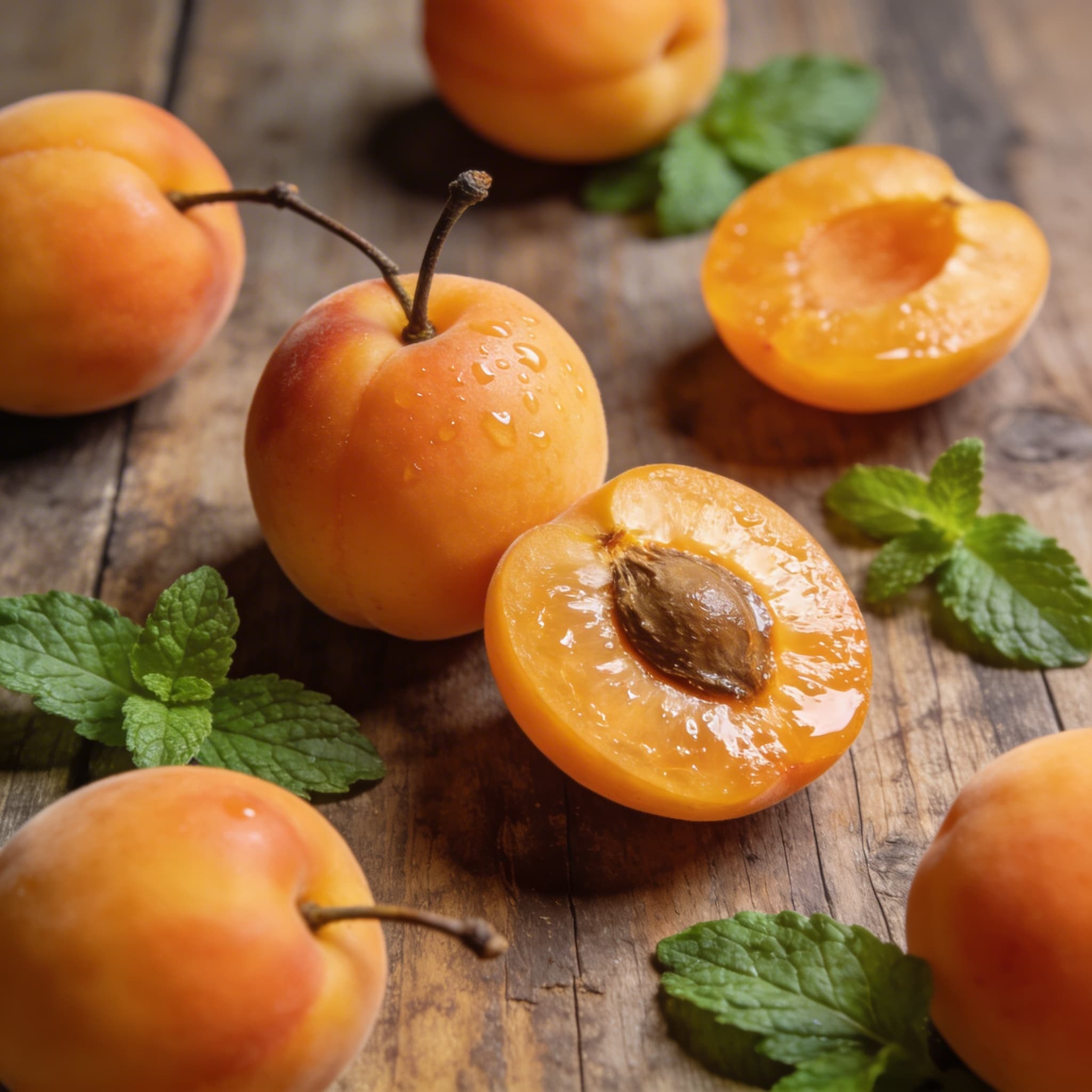 Frische süße Aprikosen