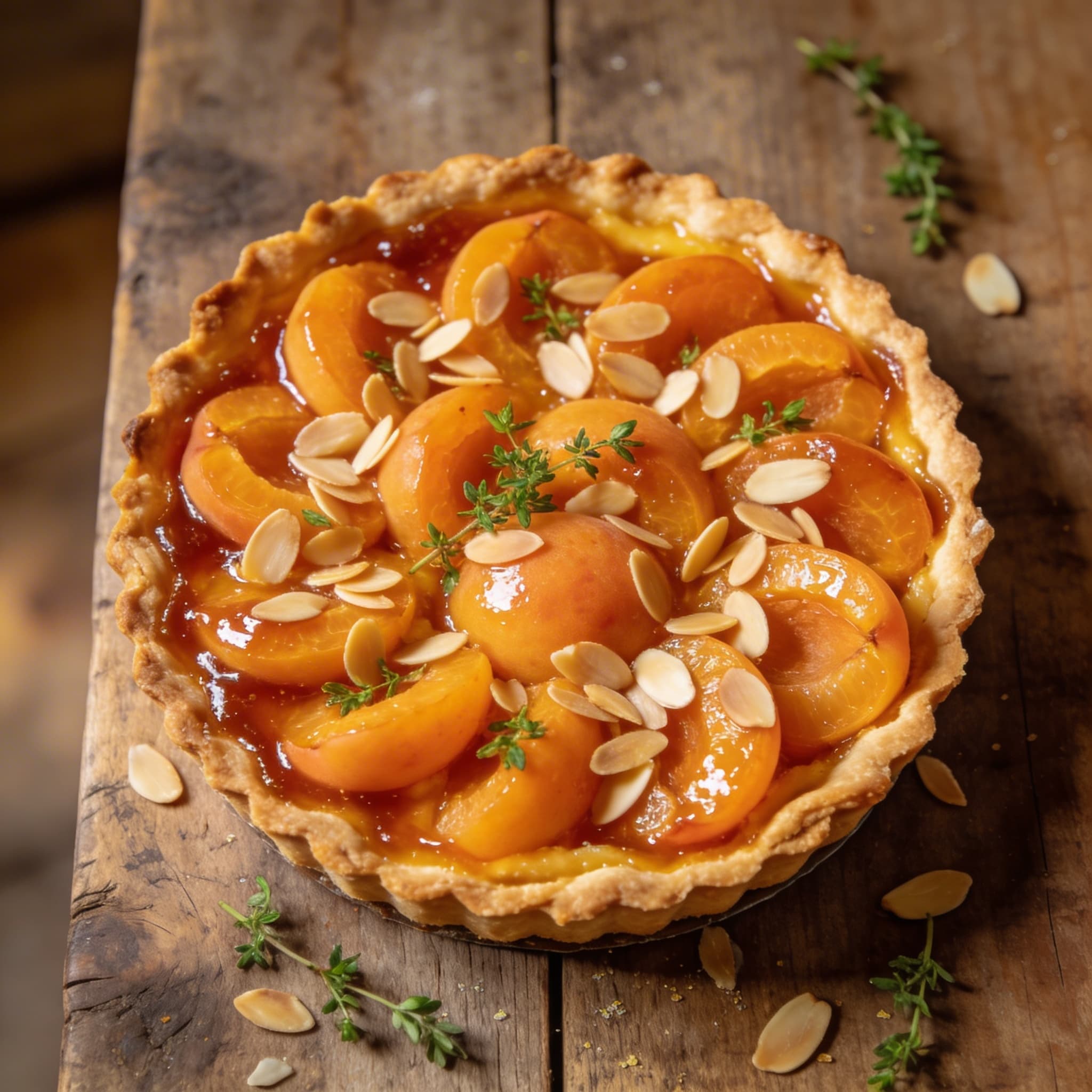 Französische Aprikosen-Tarte mit Mandeln