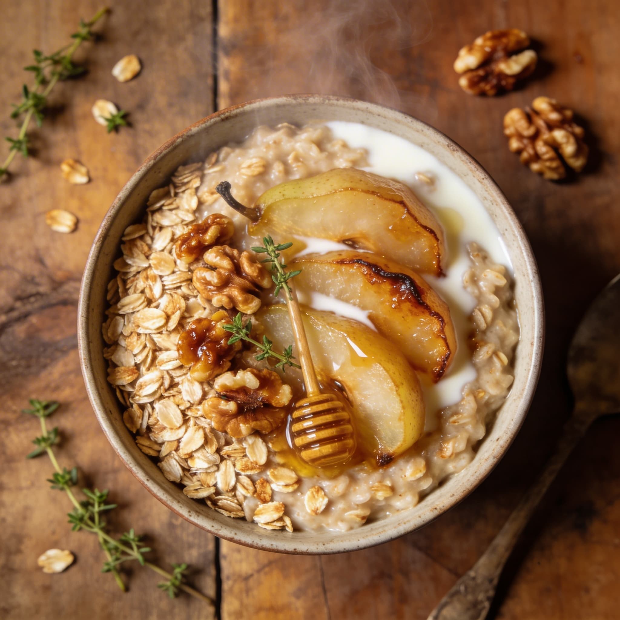 Cremiger Birnen-Zimt-Porridge