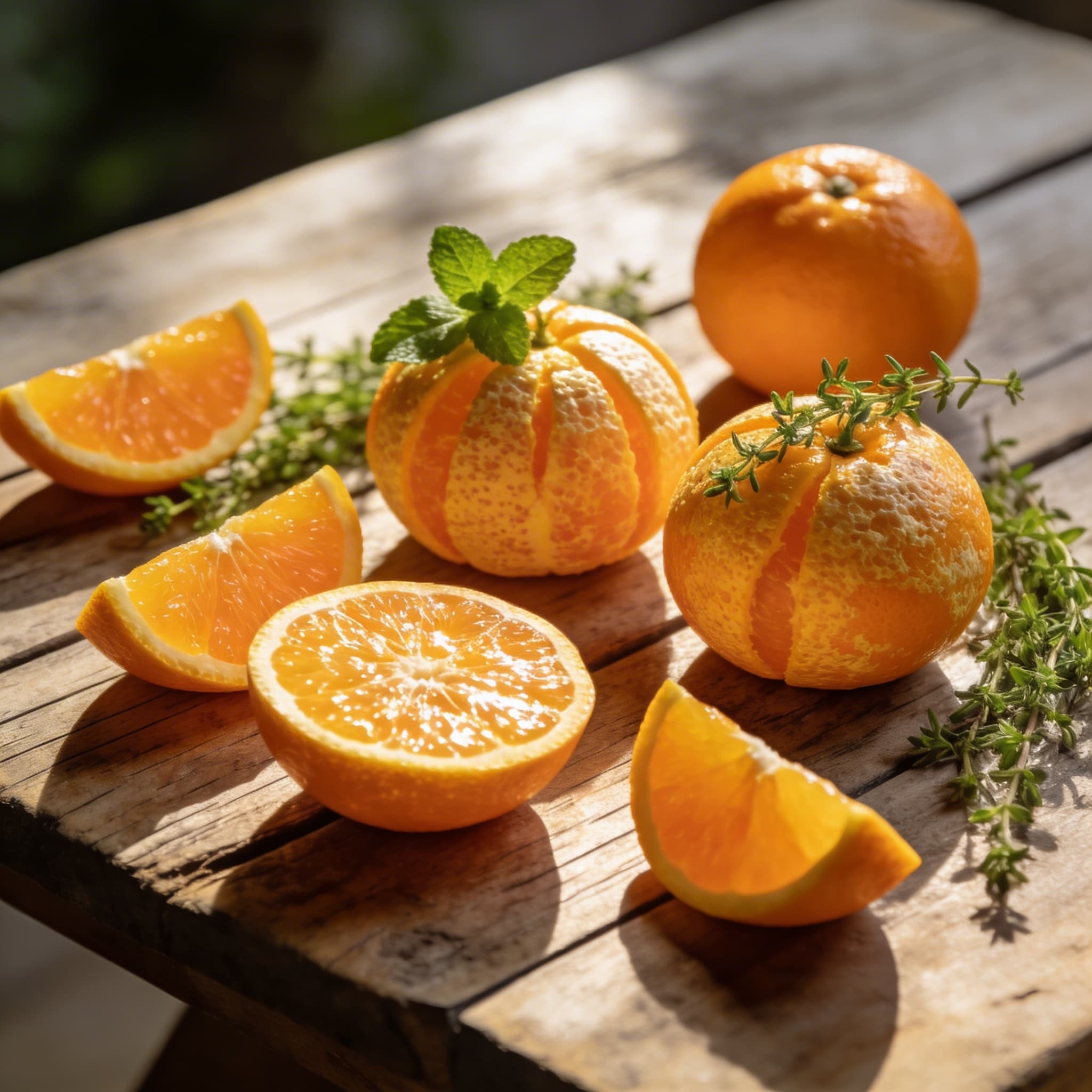 Saftige frische Orangen