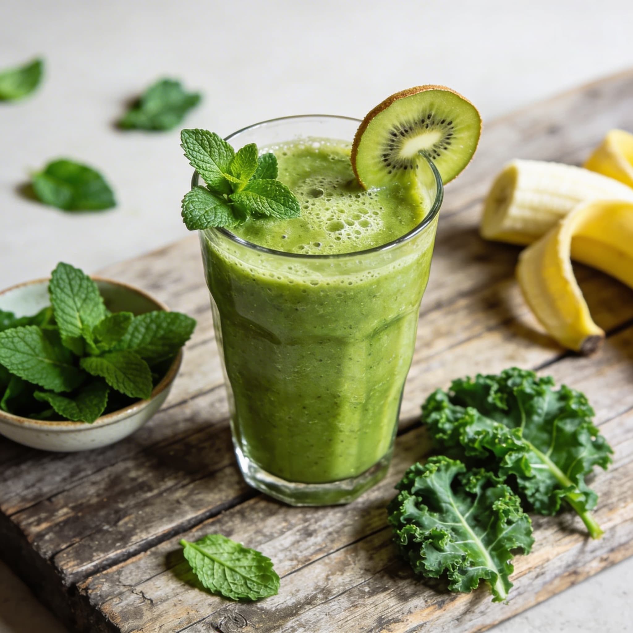 Grüner Smoothie mit Grünkohl