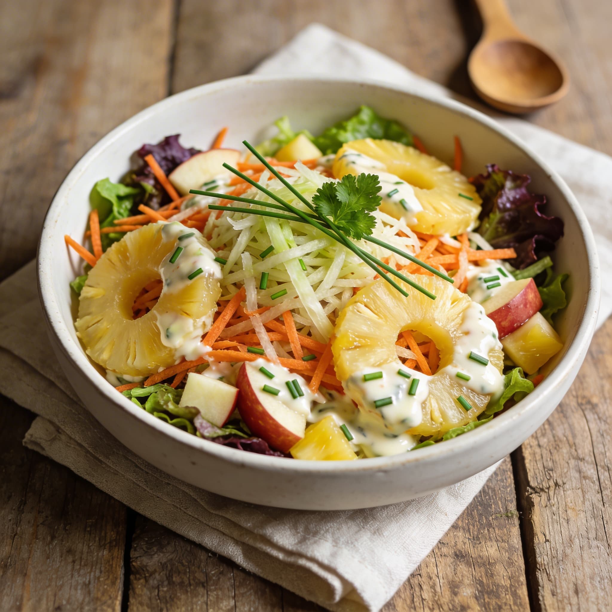 Knackiger Karotten-Sellerie-Apfel-Salat