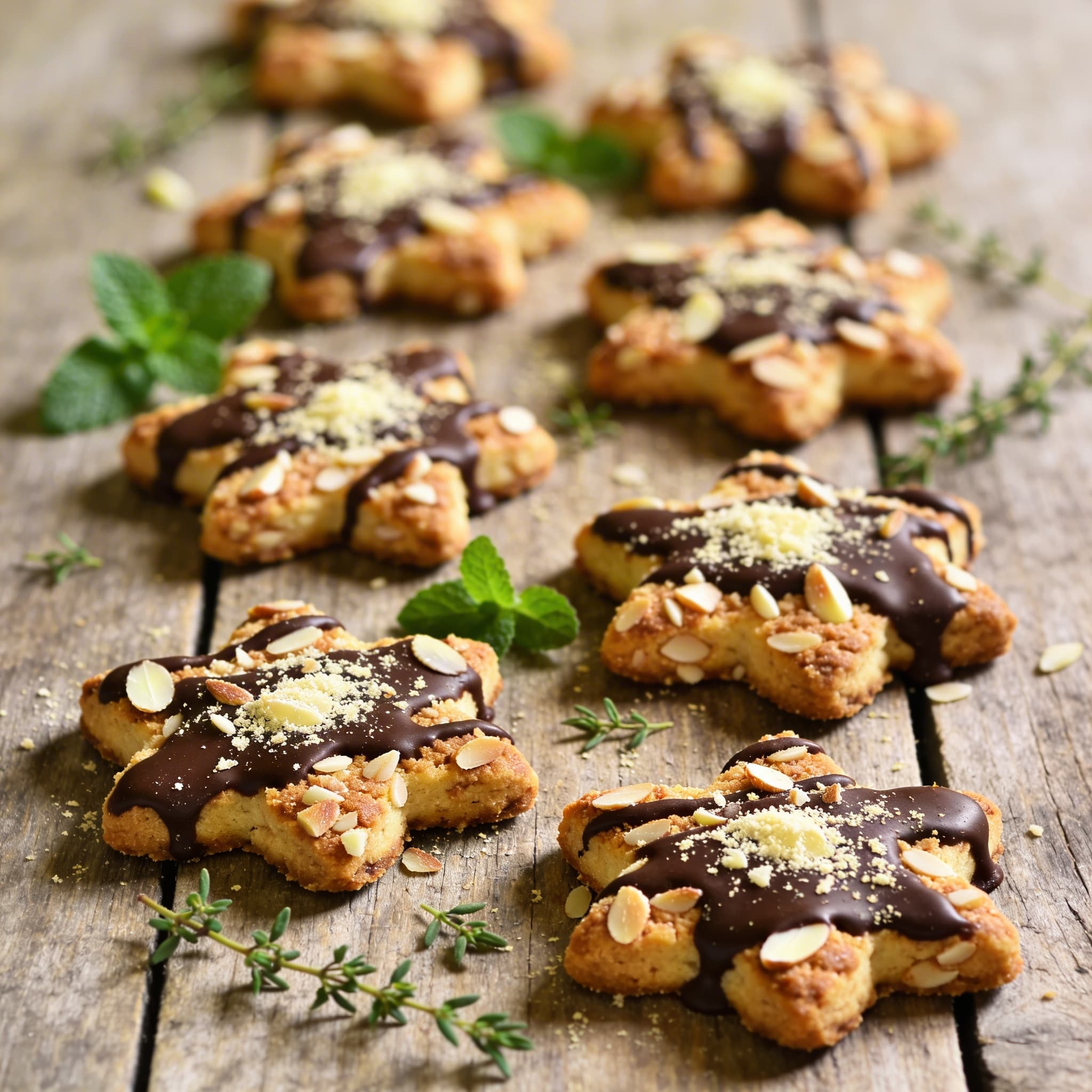 Schoko-Mandel-Sterne backen