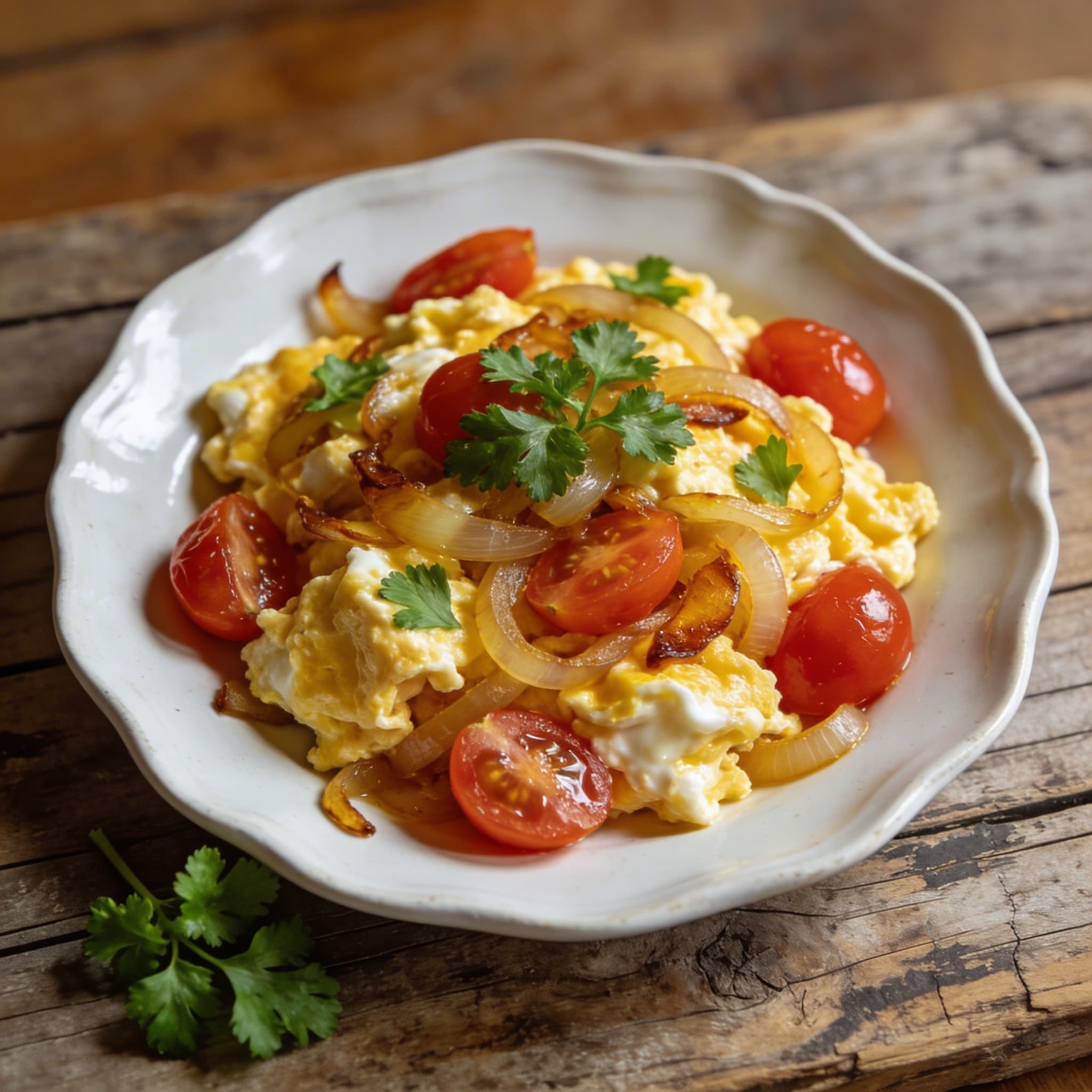 Klassisches Tomaten-Rührei
