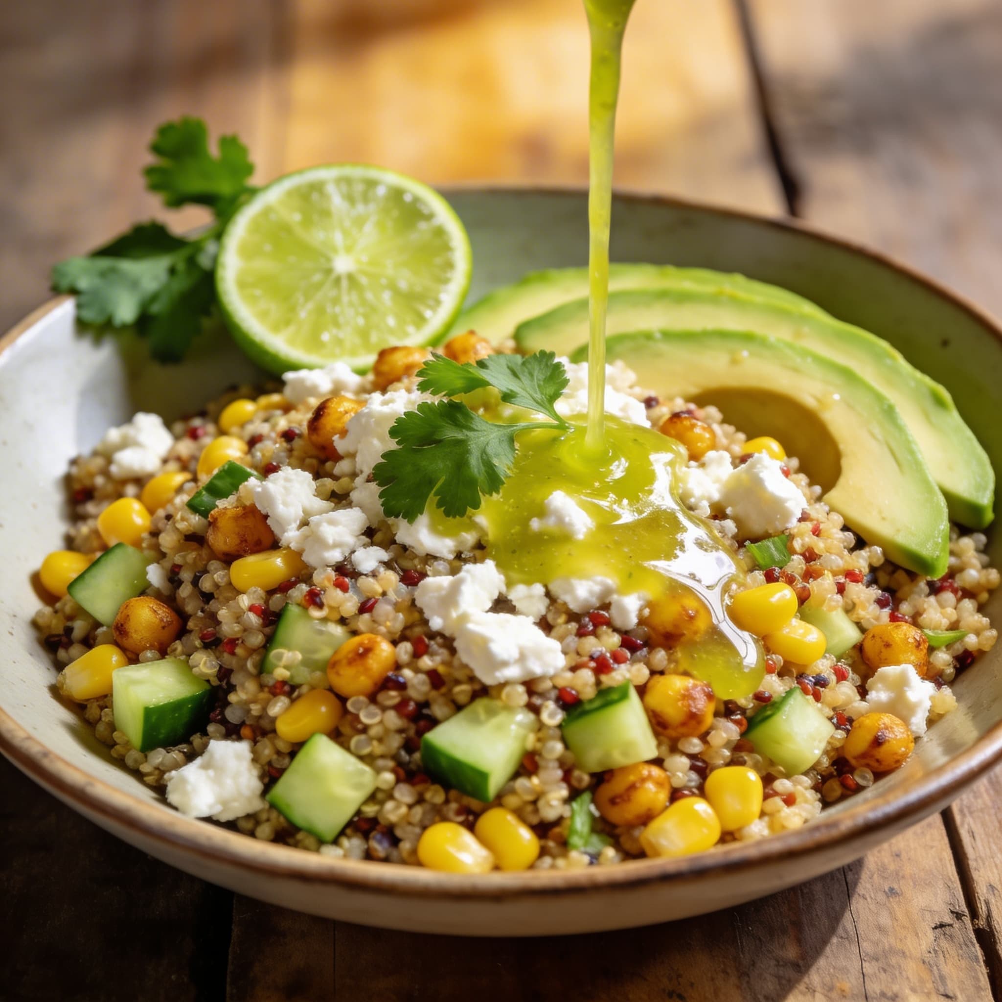 Bunter Quinoa-Salat mit Avocado