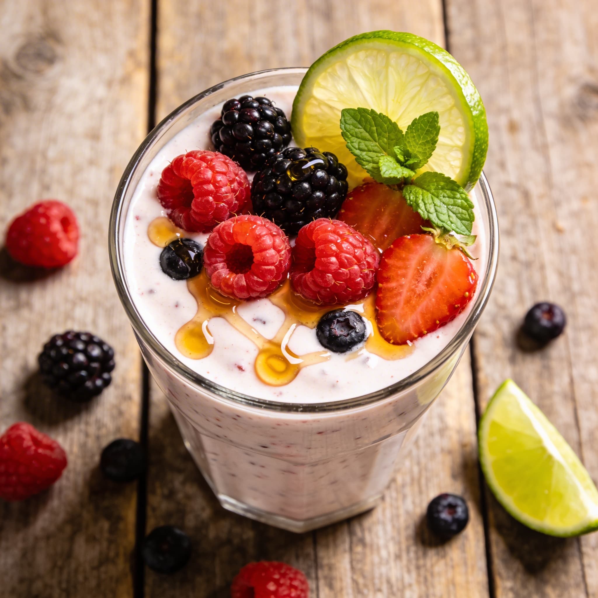 Frischer Beeren Yogurt Smoothie