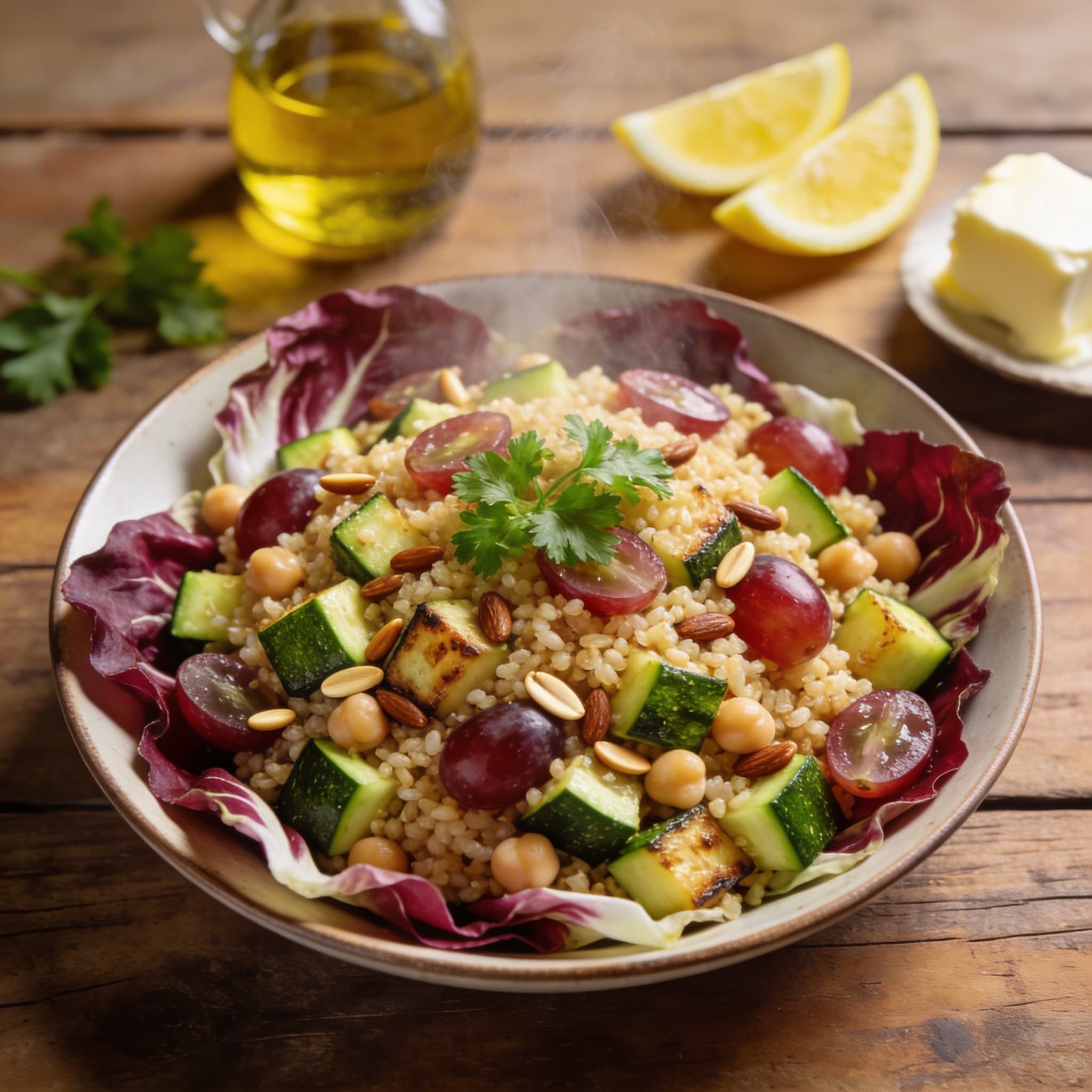 Warmer Zucchini-Bulgur-Salat