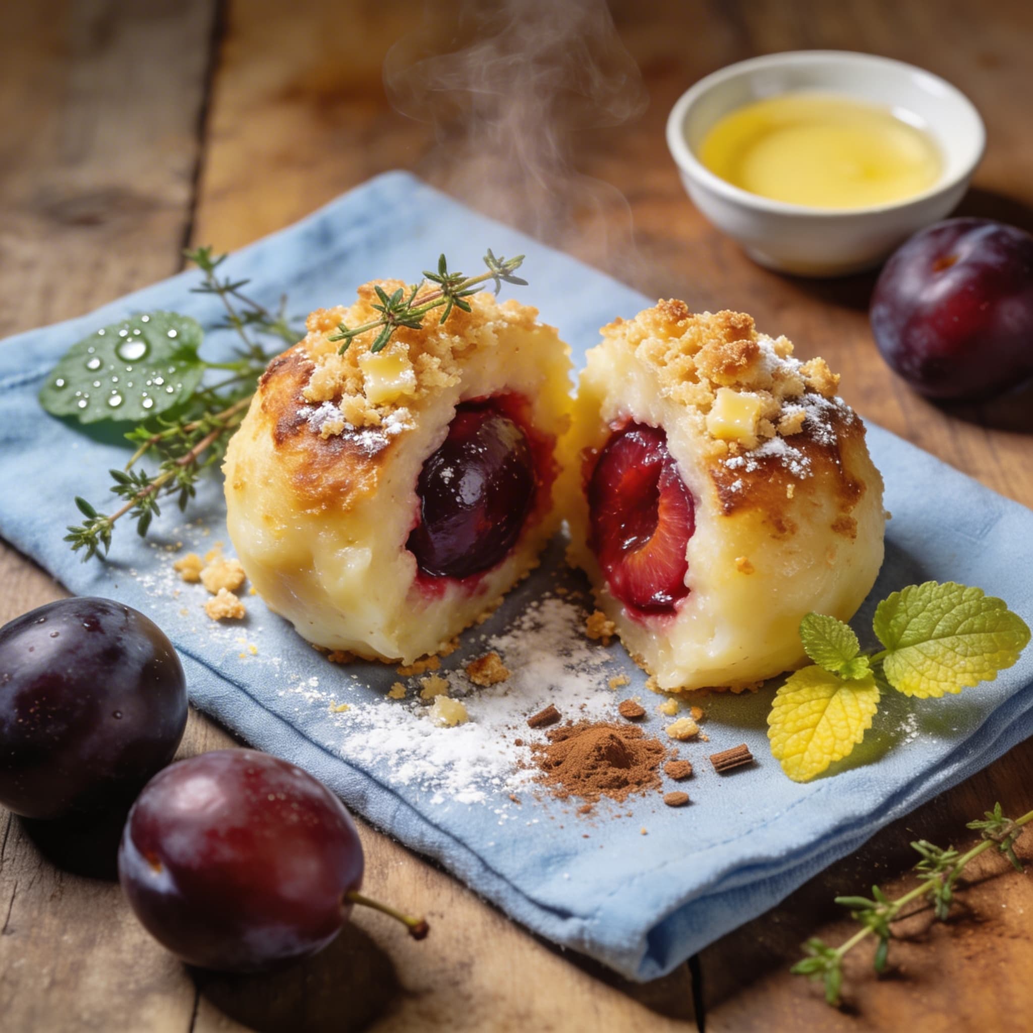 Klassische Zwetschgenknödel mit Zimtbröseln