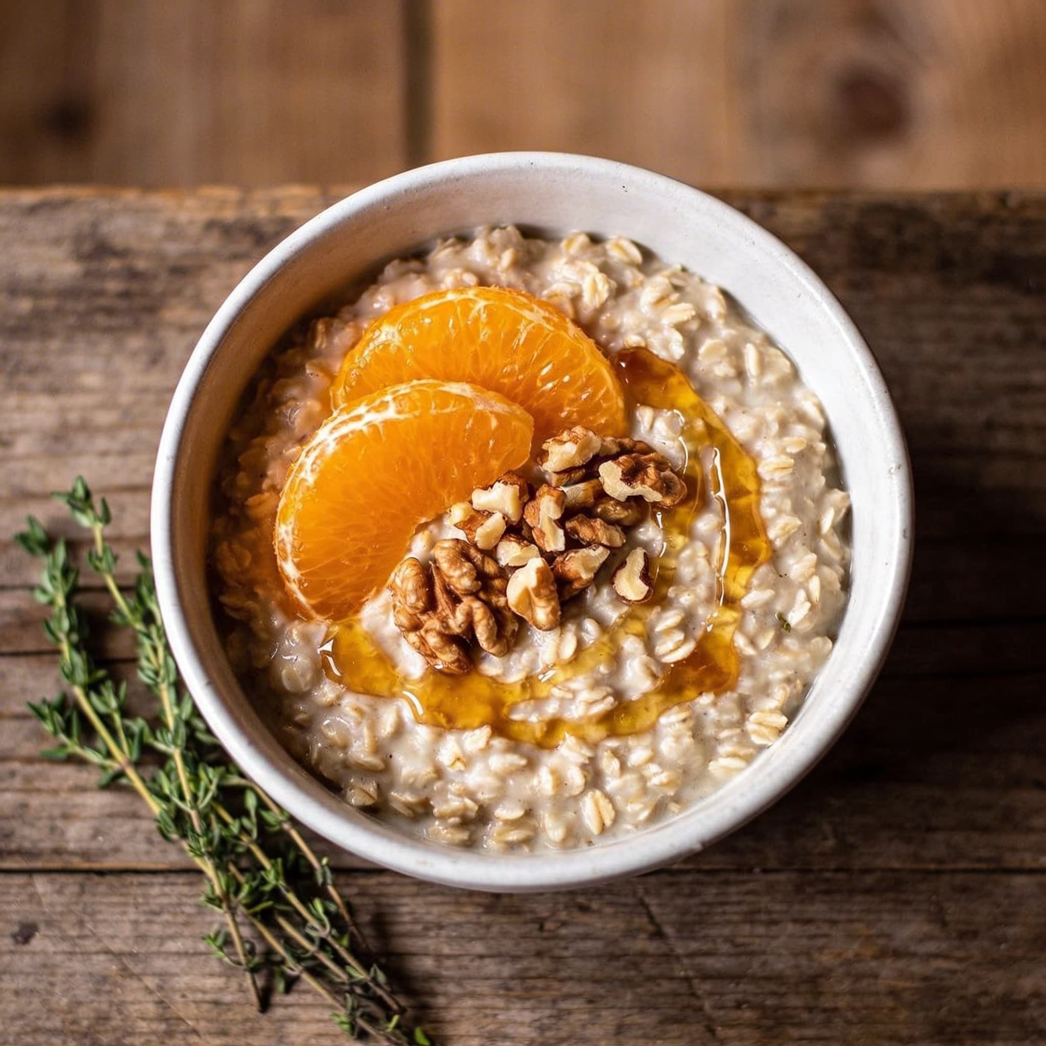 Cremiger Orangen-Walnuss-Porridge