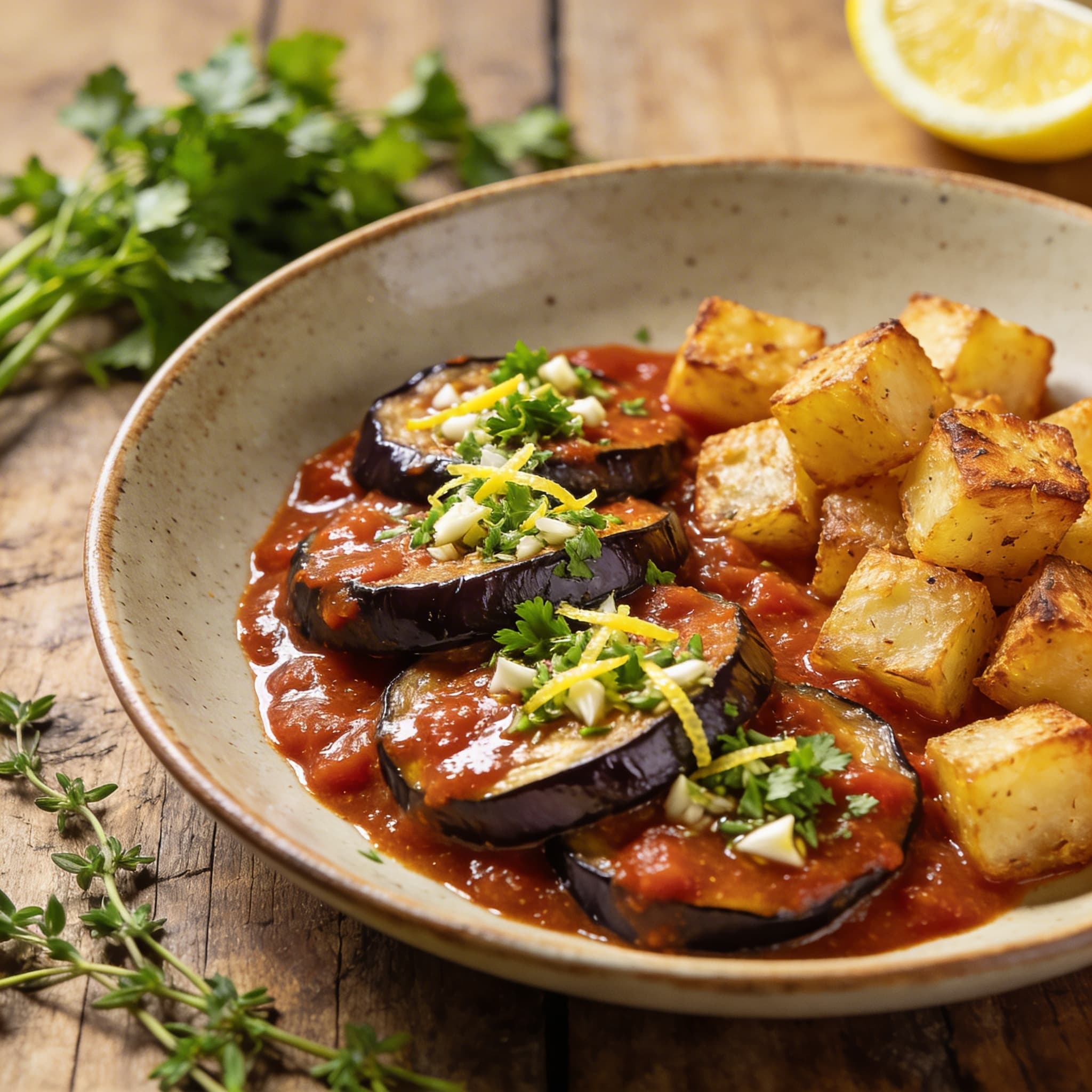 Geschmorte Auberginen Ossobuco