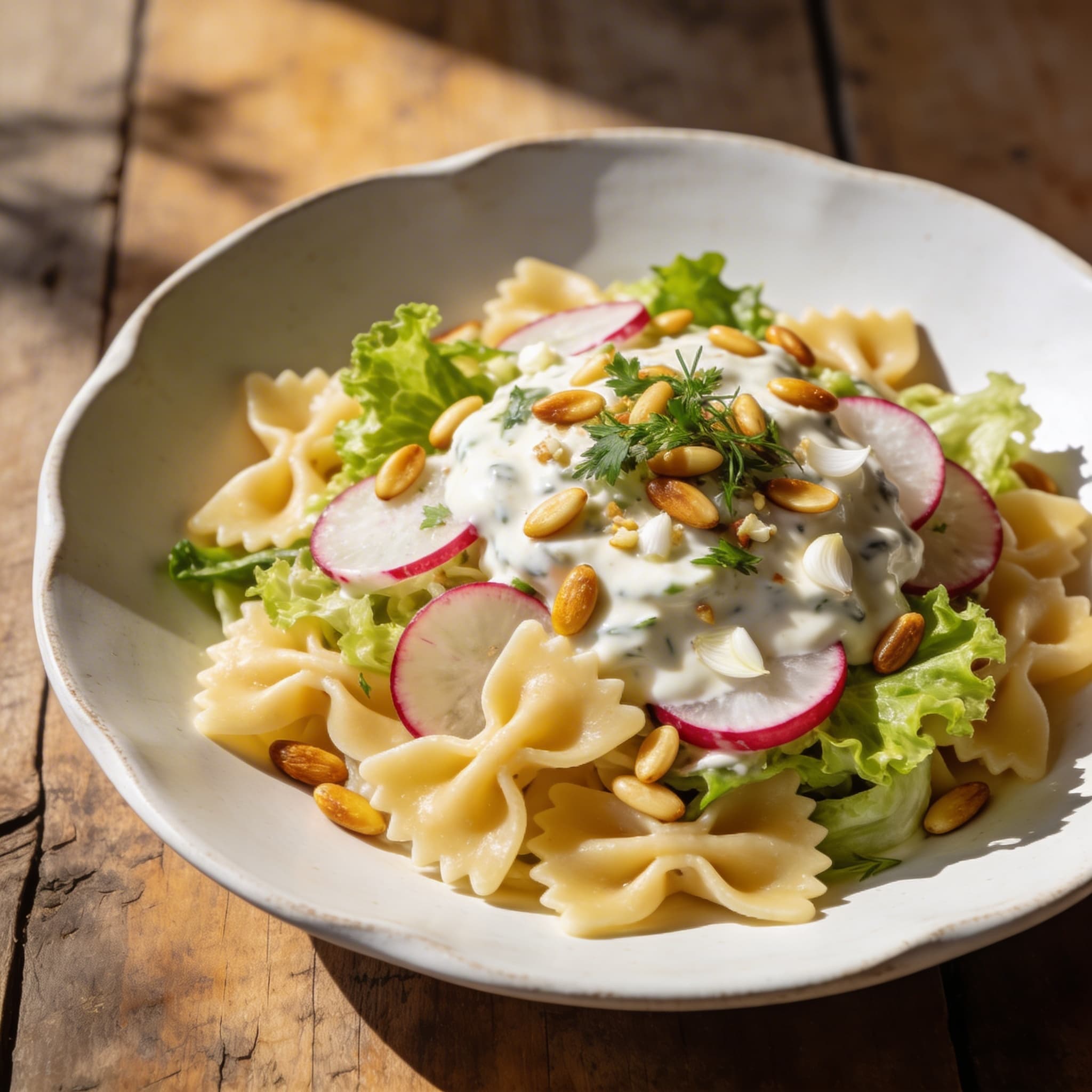 Nudelsalat mit Radieschen-Dressing