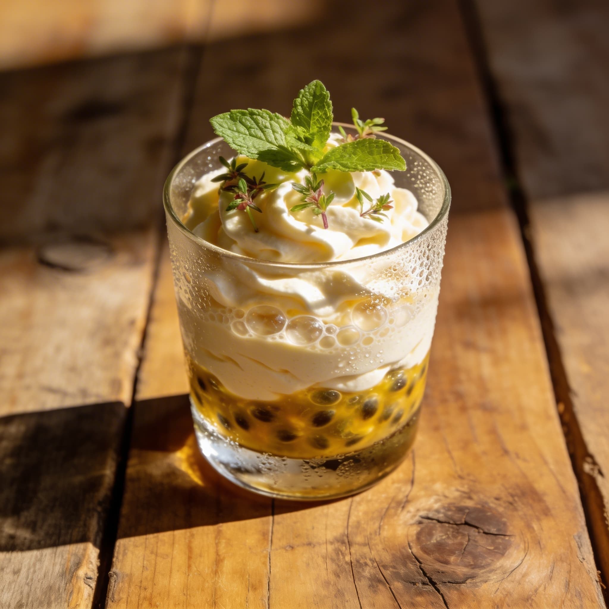 Luftige Maracuja-Mousse im Glas