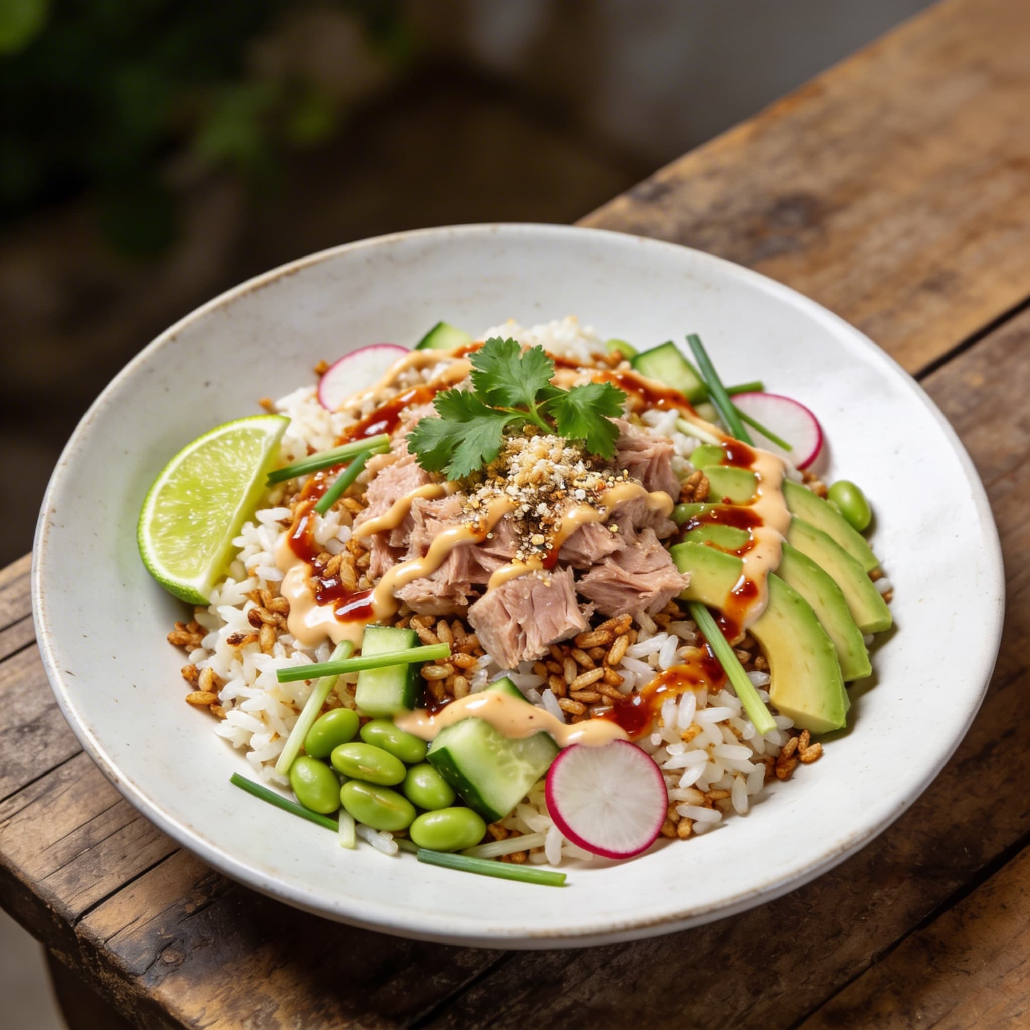 Knuspriger Reis-Thunfisch-Salat