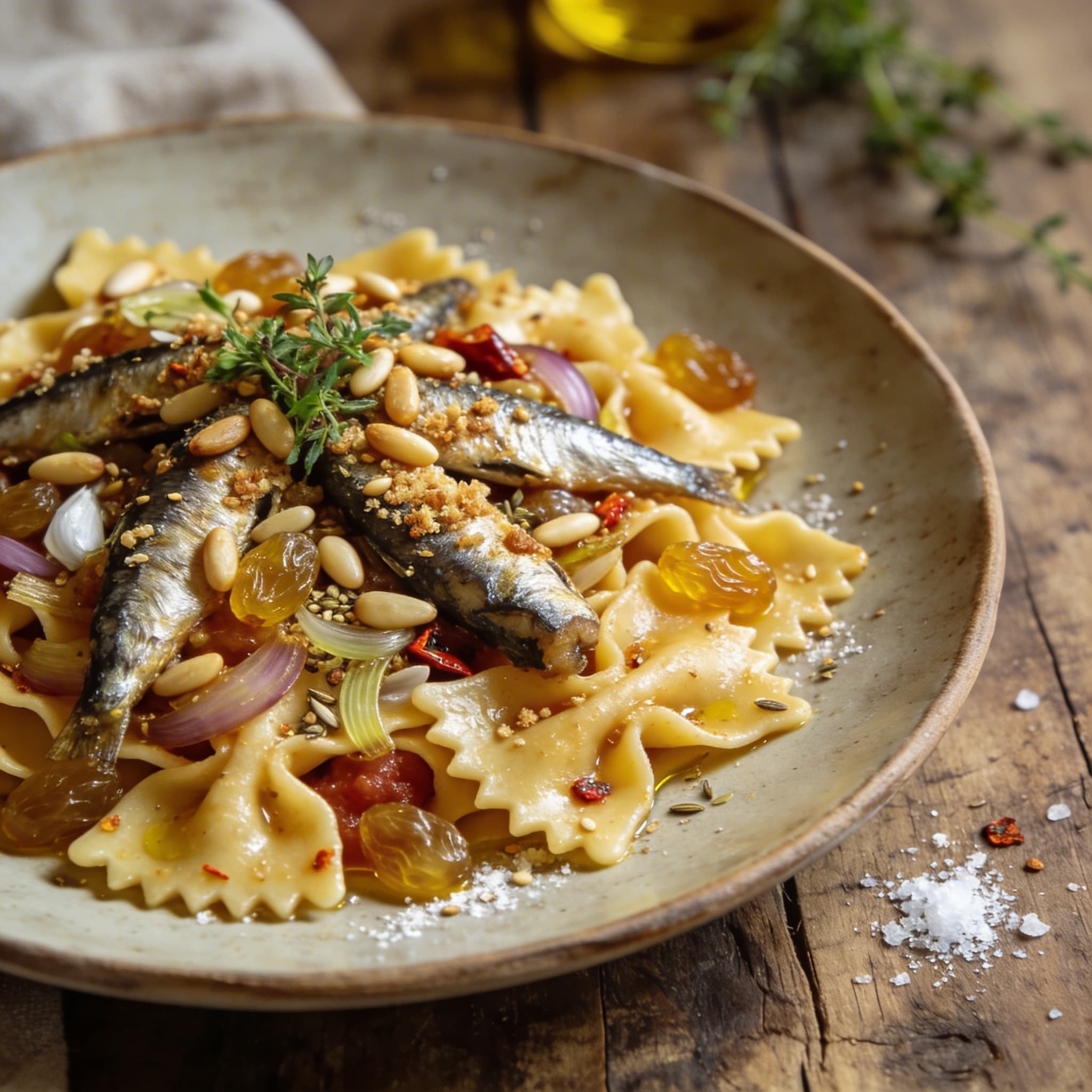 Sizilianische Pasta mit Sardellen