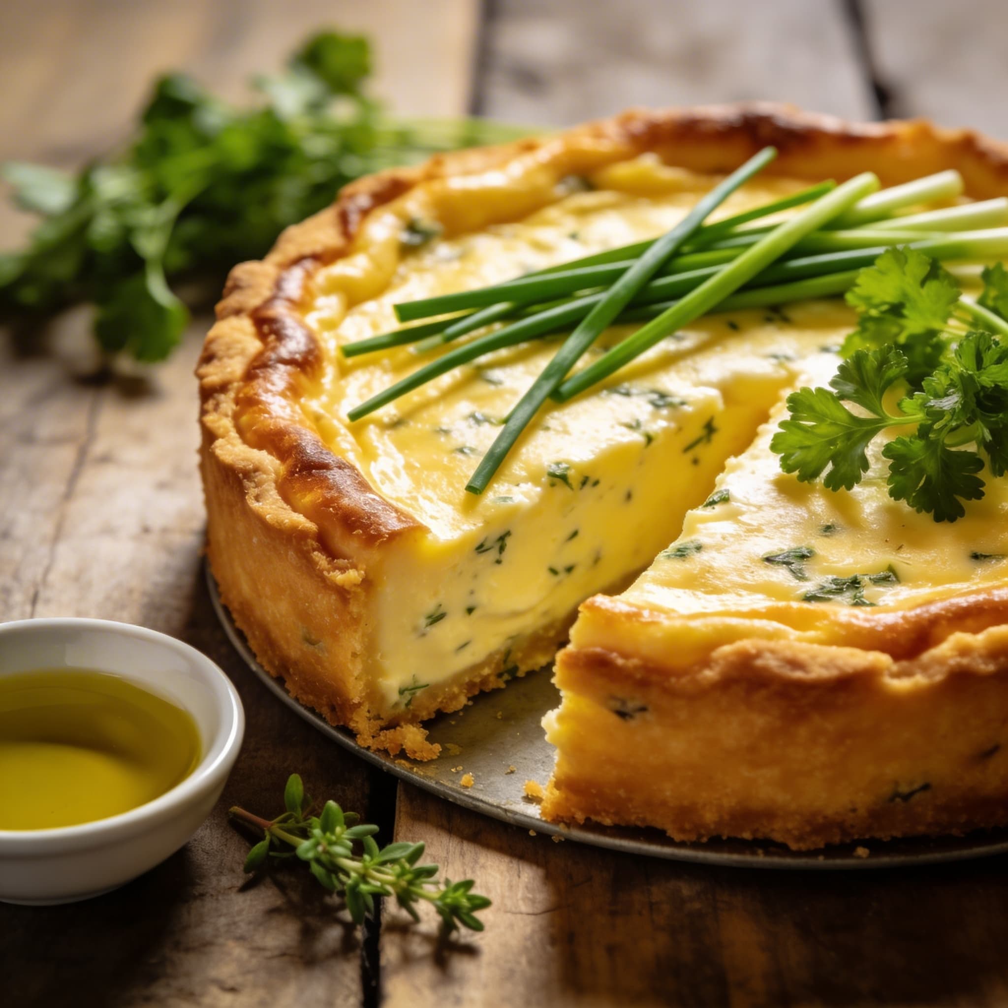 Herzhafter Kräuter-Basque-Cheesecake