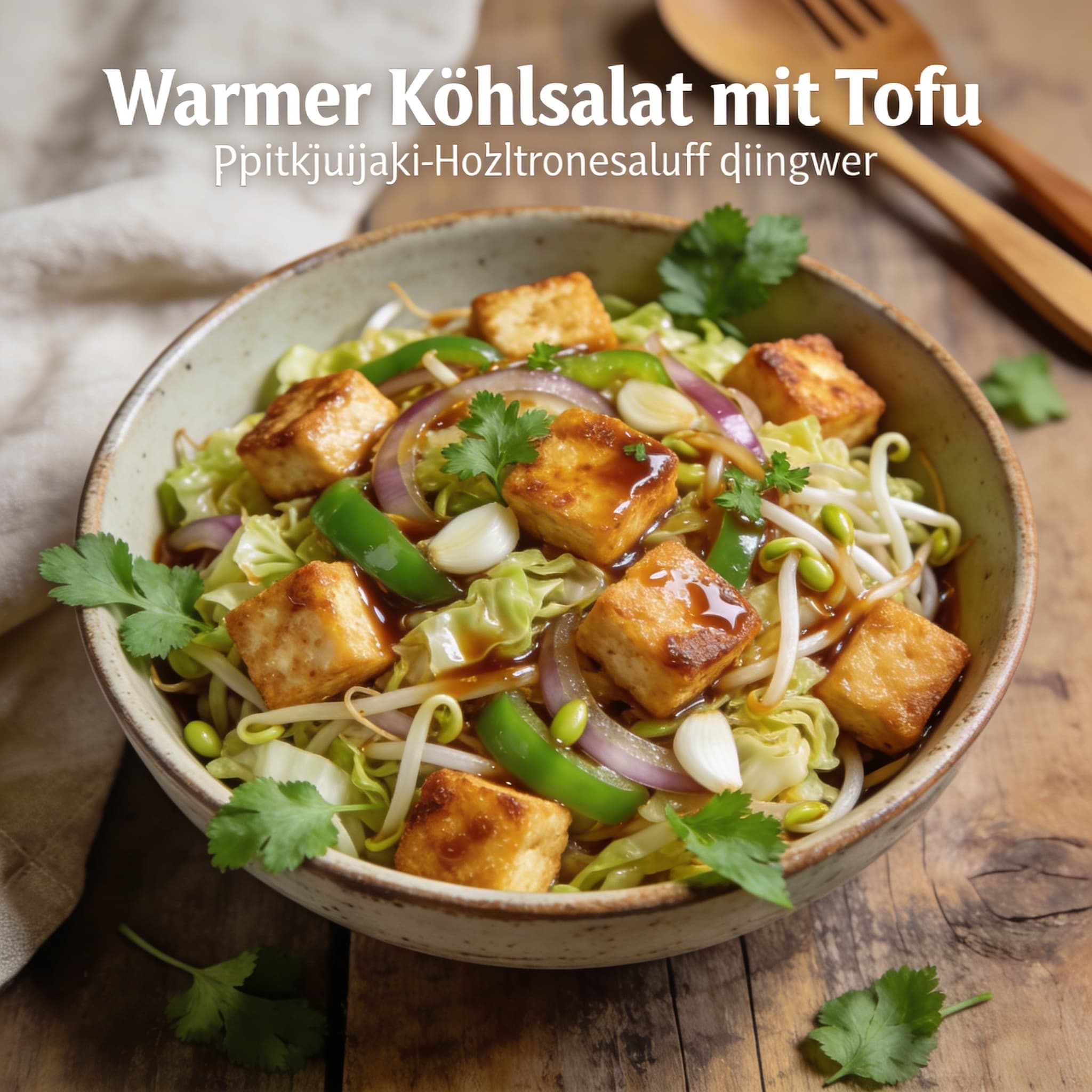 Warmer Kohlsalat mit Tofu
