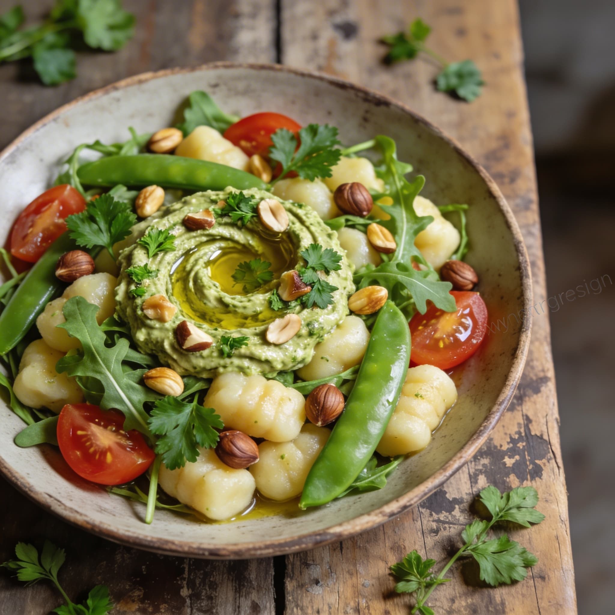 Gnocchi-Salat mit Petersilien-Pesto