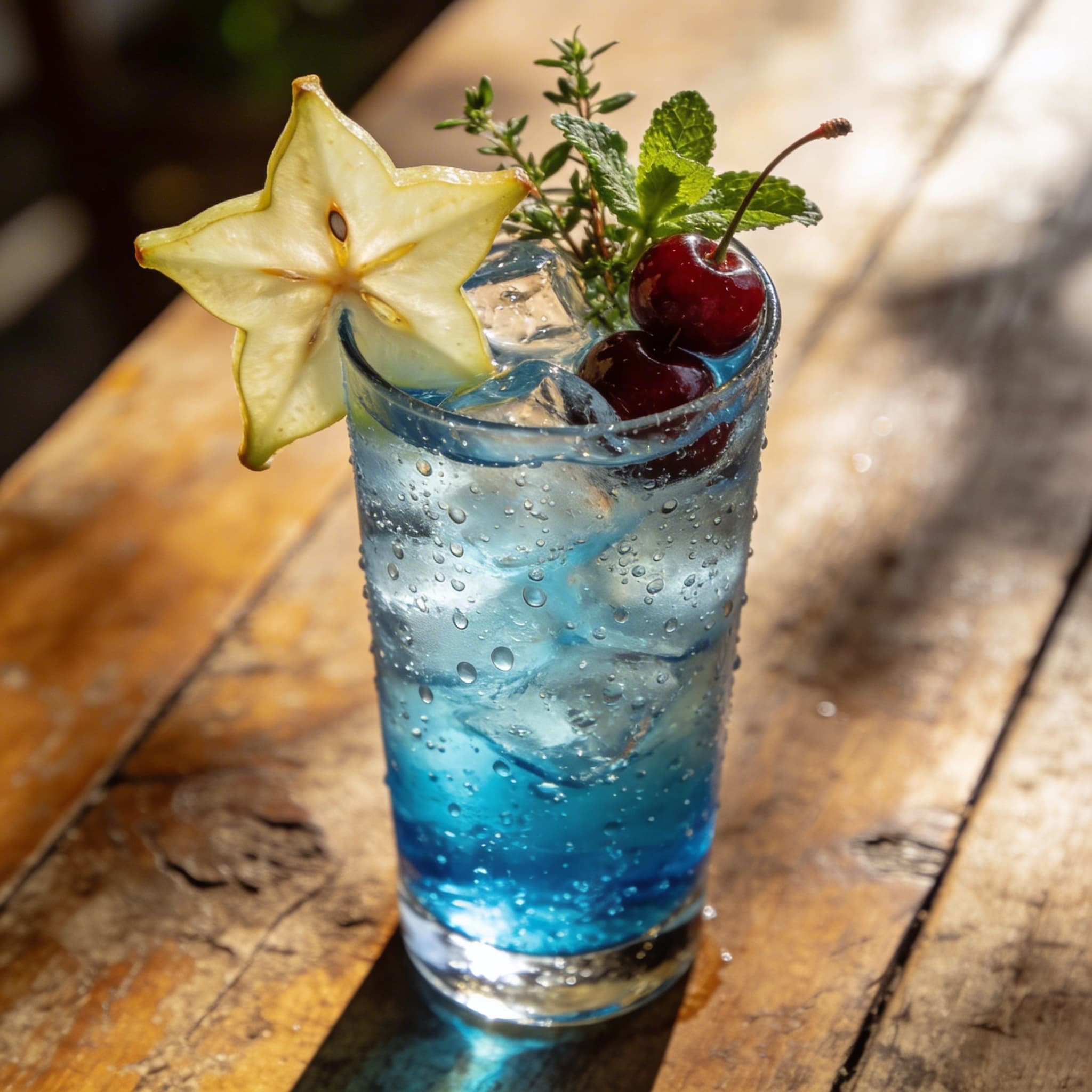 Erfrischender Blauer Cocktail