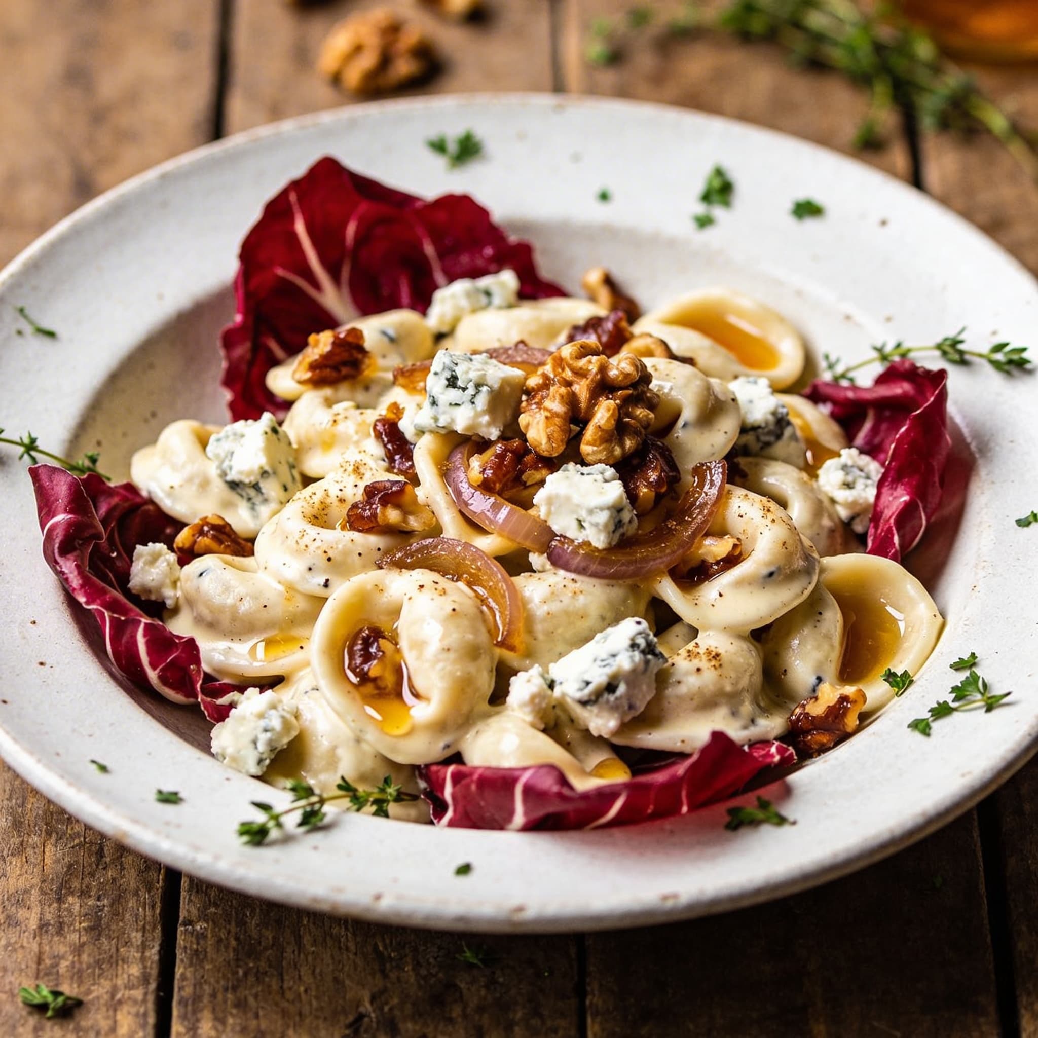 Cremige Gorgonzola-Orecchiette mit Radicchio
