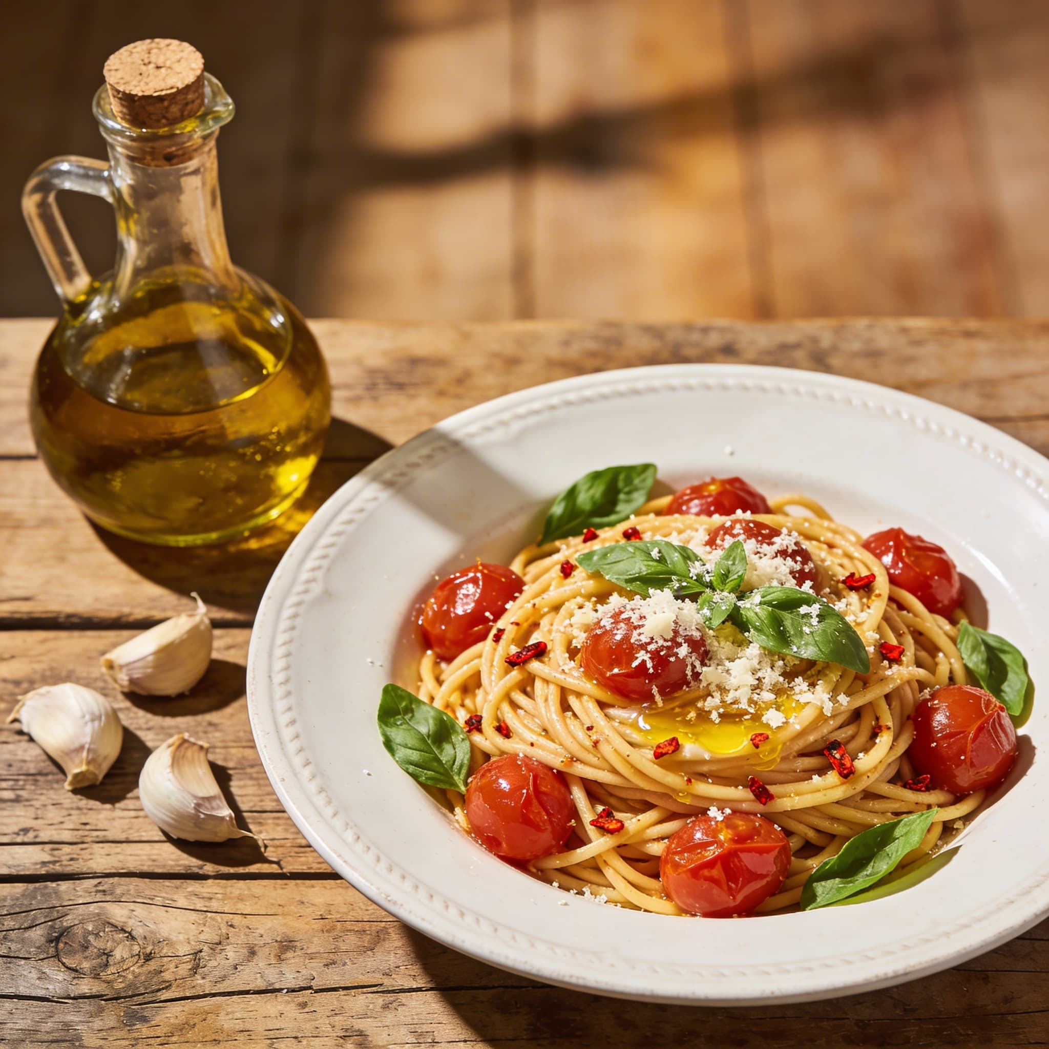 Schnelle Kirschtomaten-Spaghetti