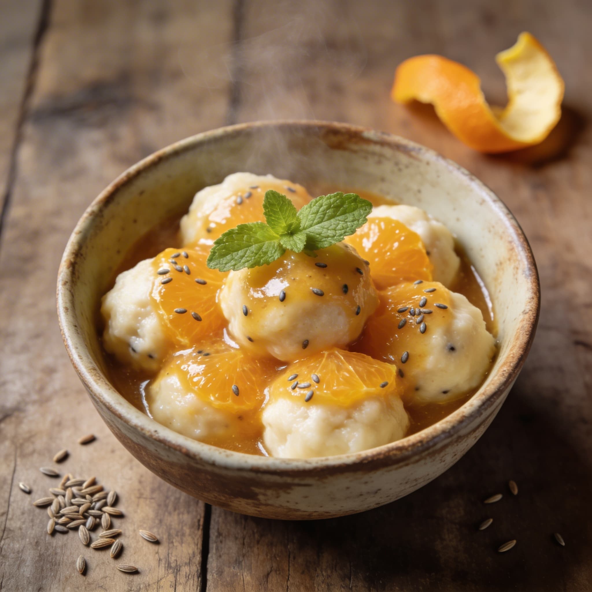 Grießklößchen in Mohnbutter