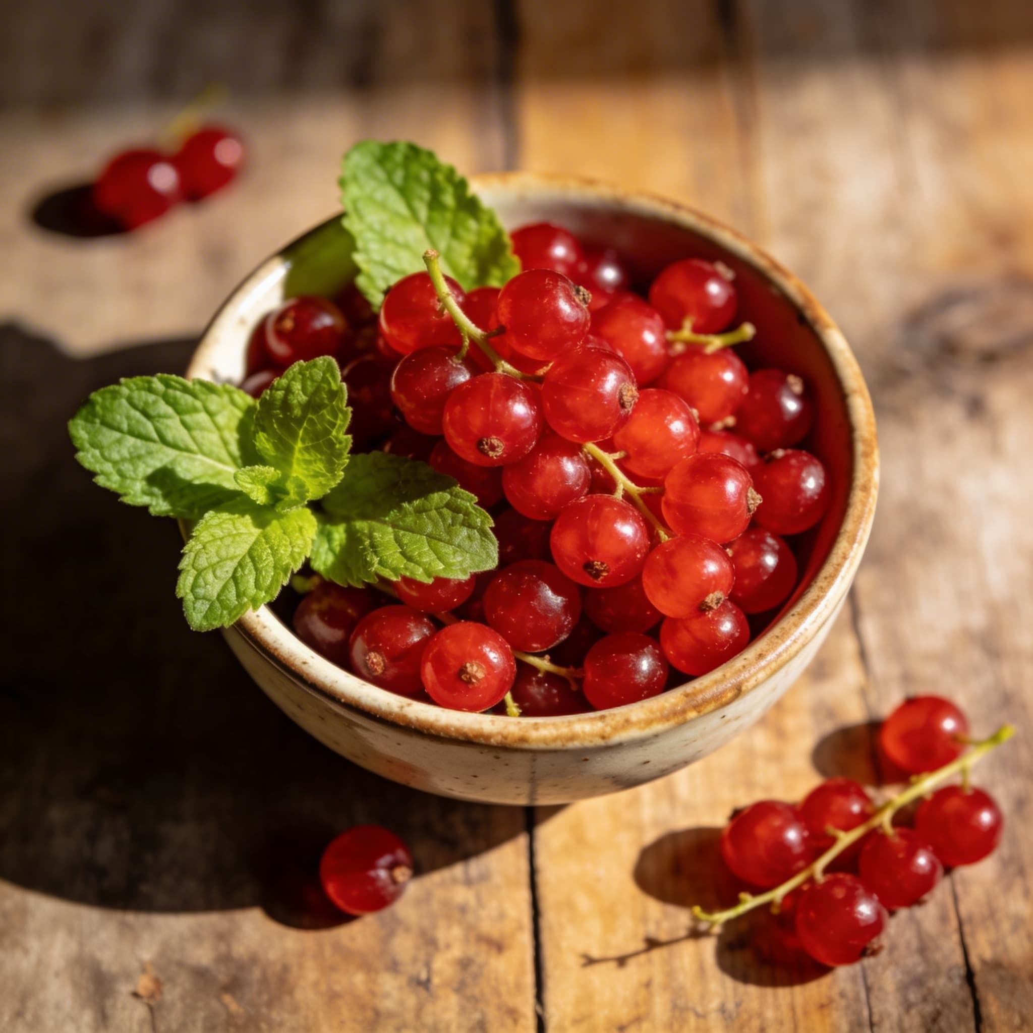 Frische rote Johannisbeeren