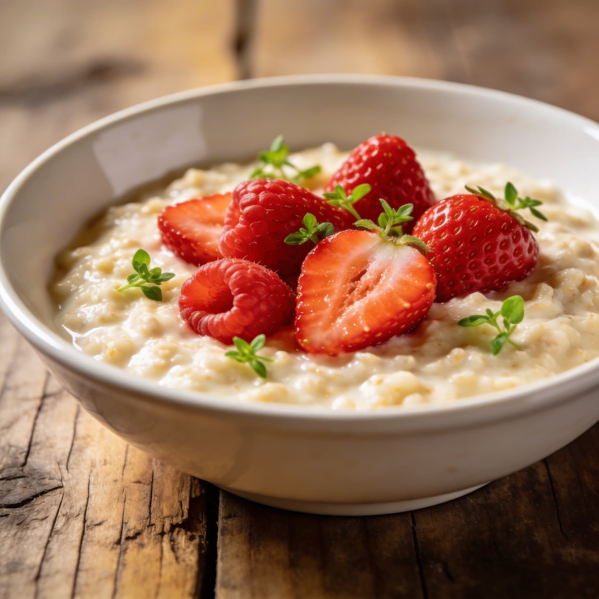 Cremiger Erdbeer-Grießbrei