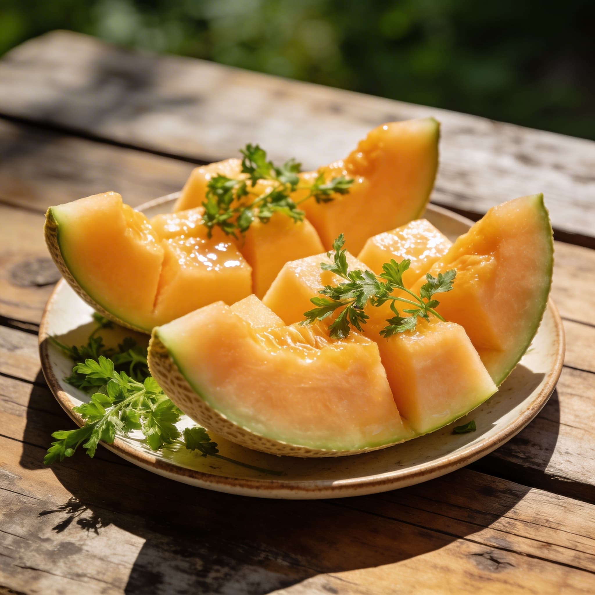 Saftige Honigmelone am Stück