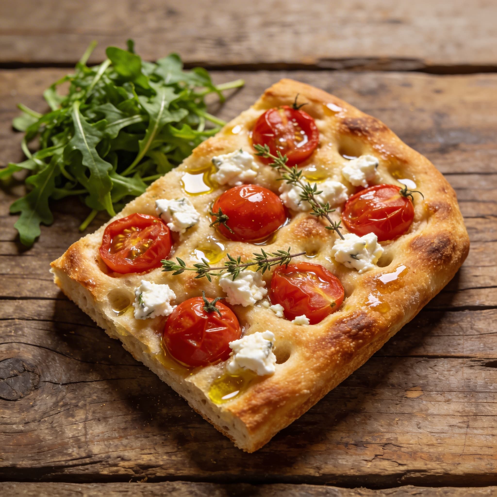 Tomaten-Focaccia mit Ziegenkäse