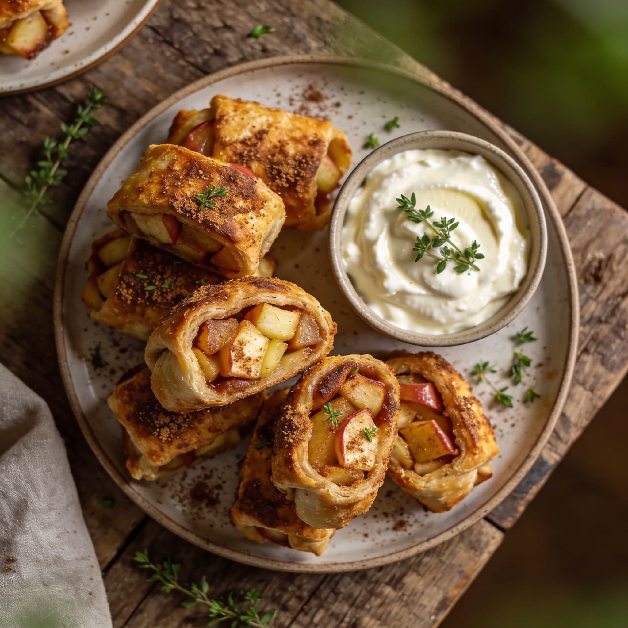 Süße Apfel-French-Toast-Rolls