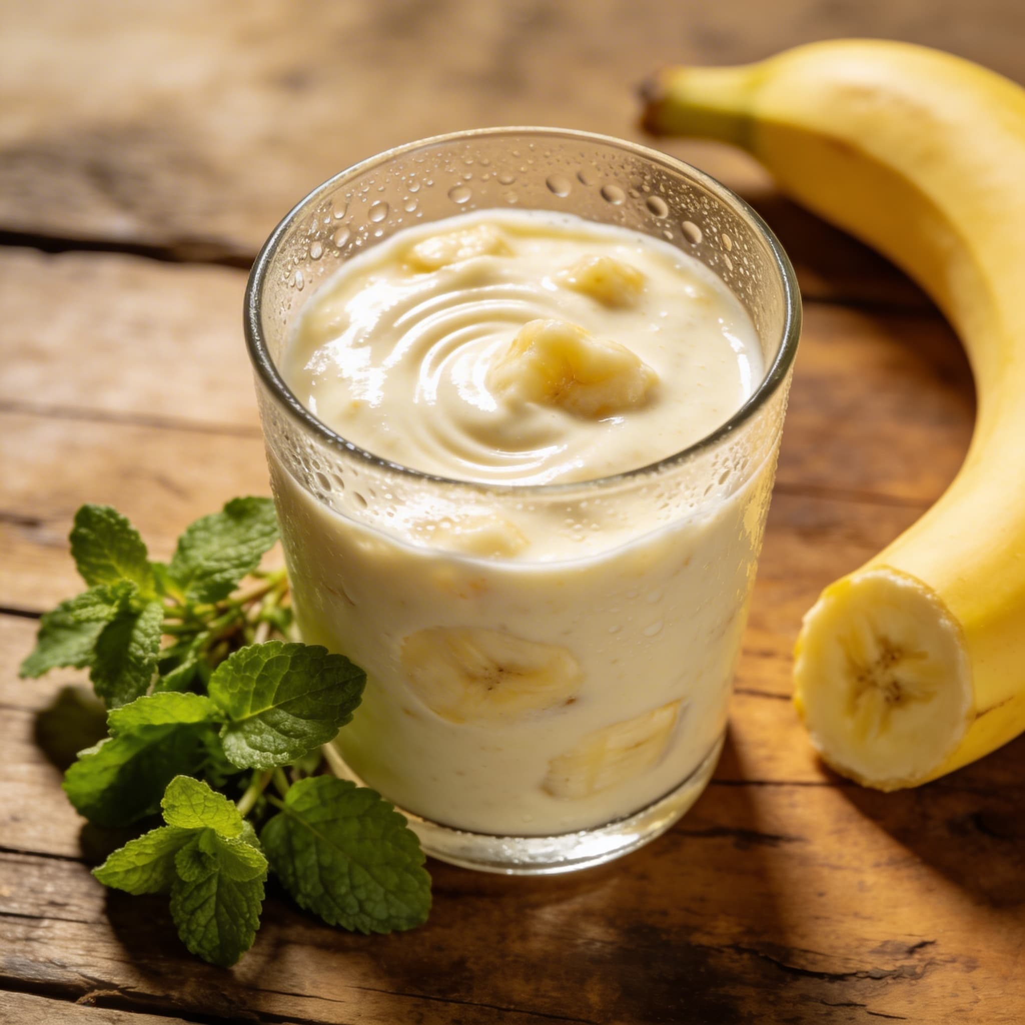Süßer Bananen-Joghurt-Drink