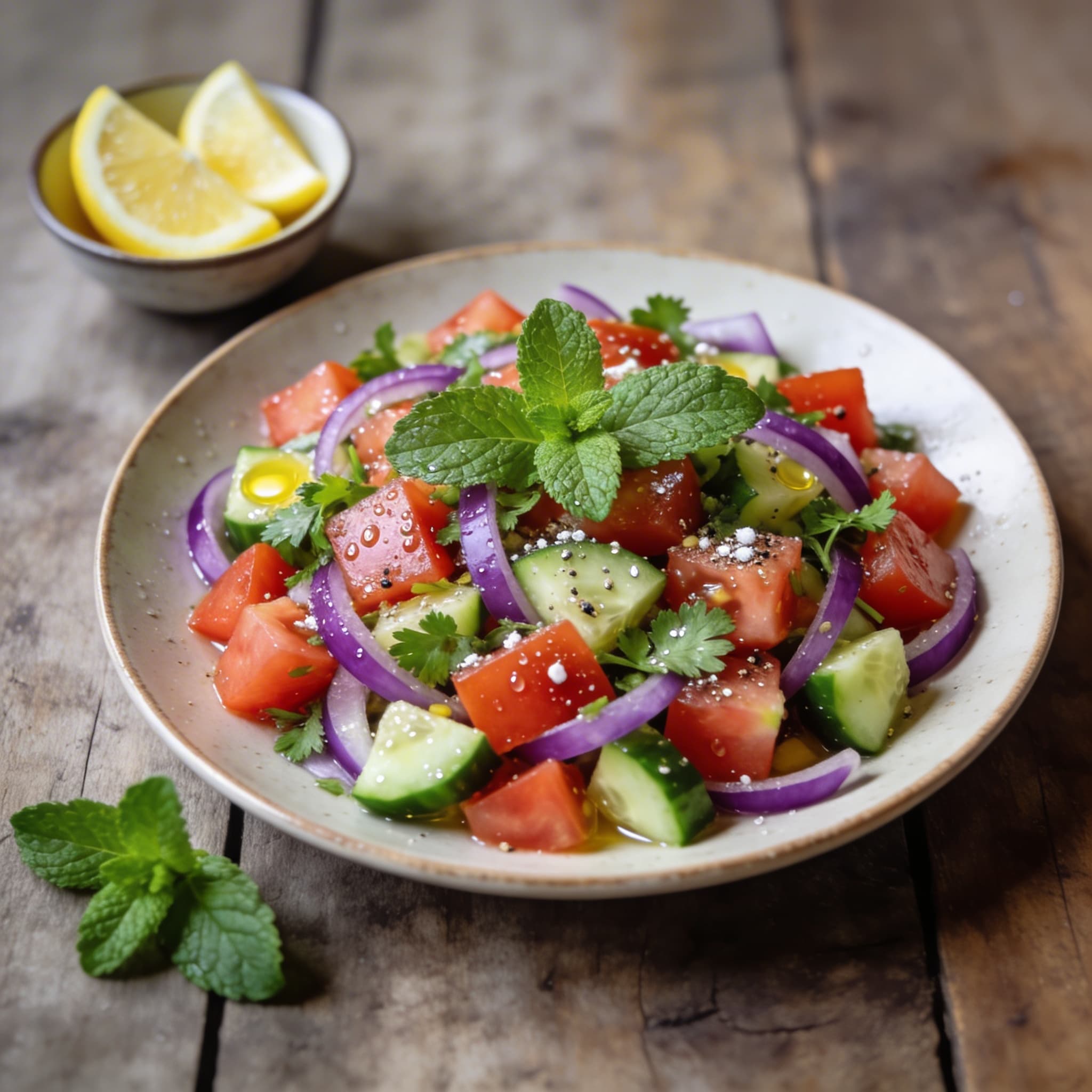 Erfrischender Persischer Shirazi-Salat