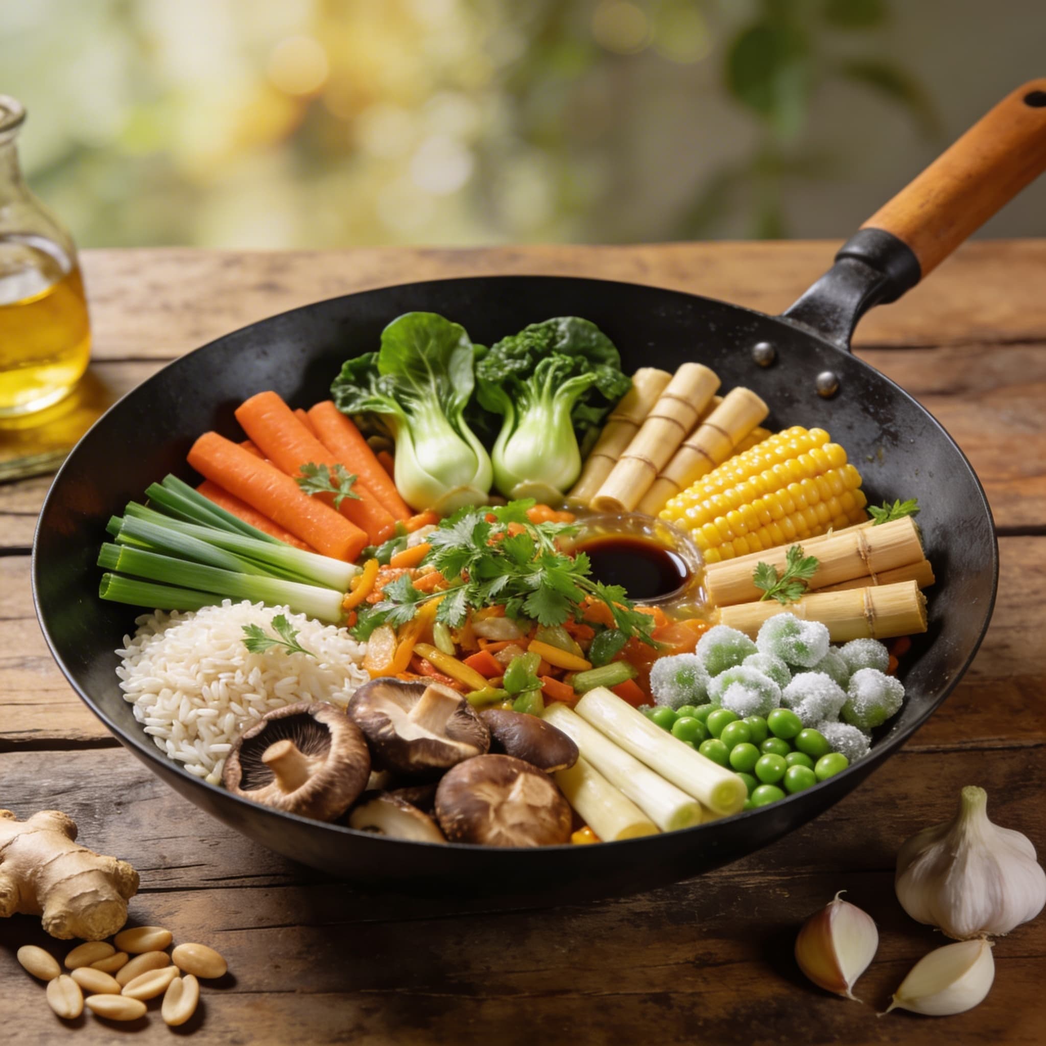 Buntes Buddha-Gemüse aus dem Wok