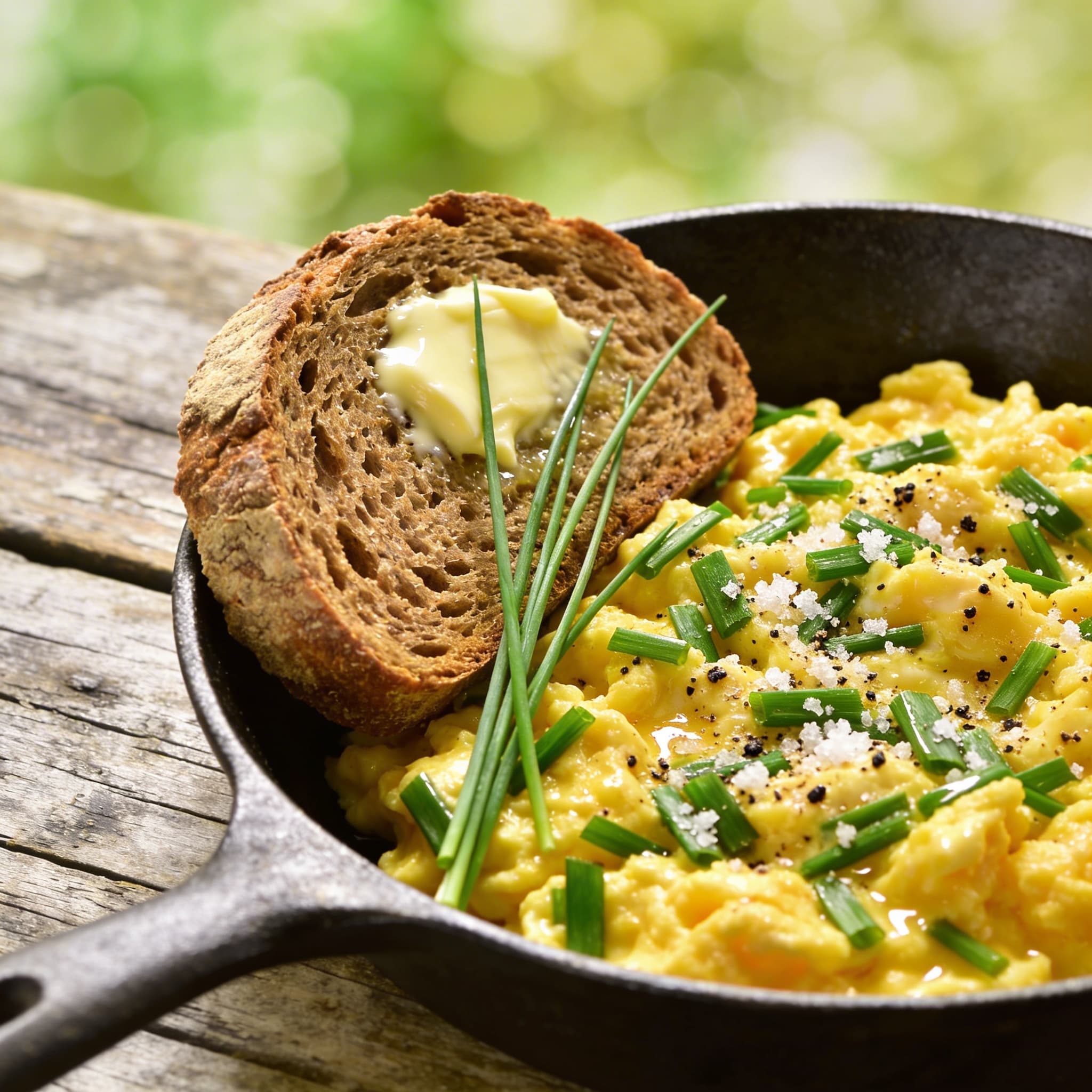 Klassisches Schnittlauch-Rührei