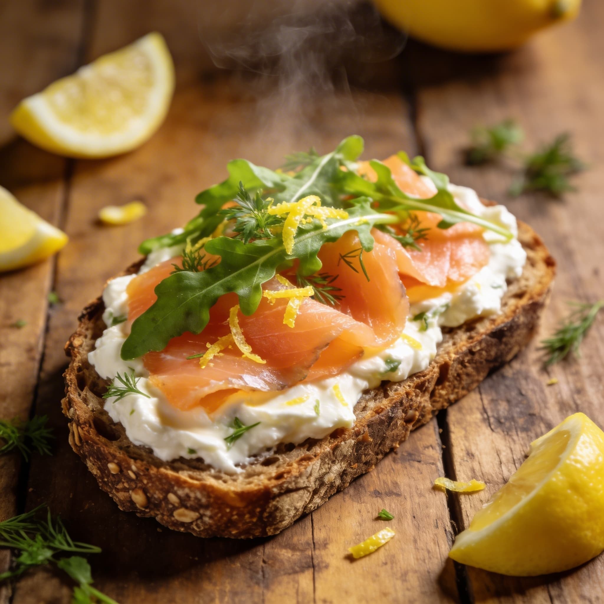 Roggenbrot mit Räucherlachs