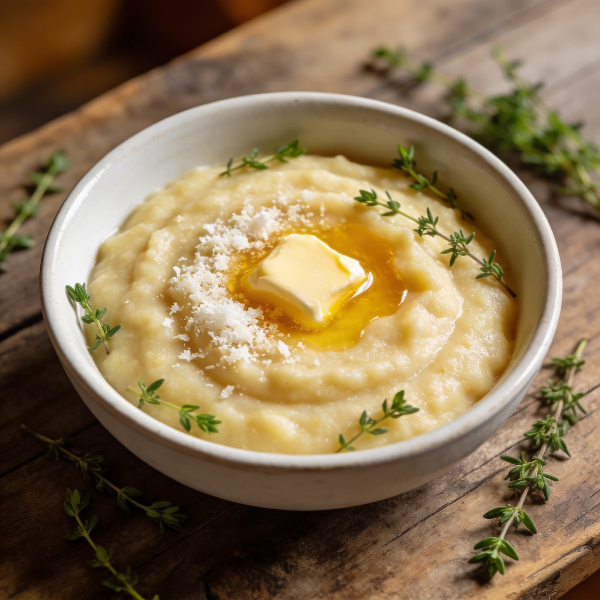 Klassische cremige Polenta