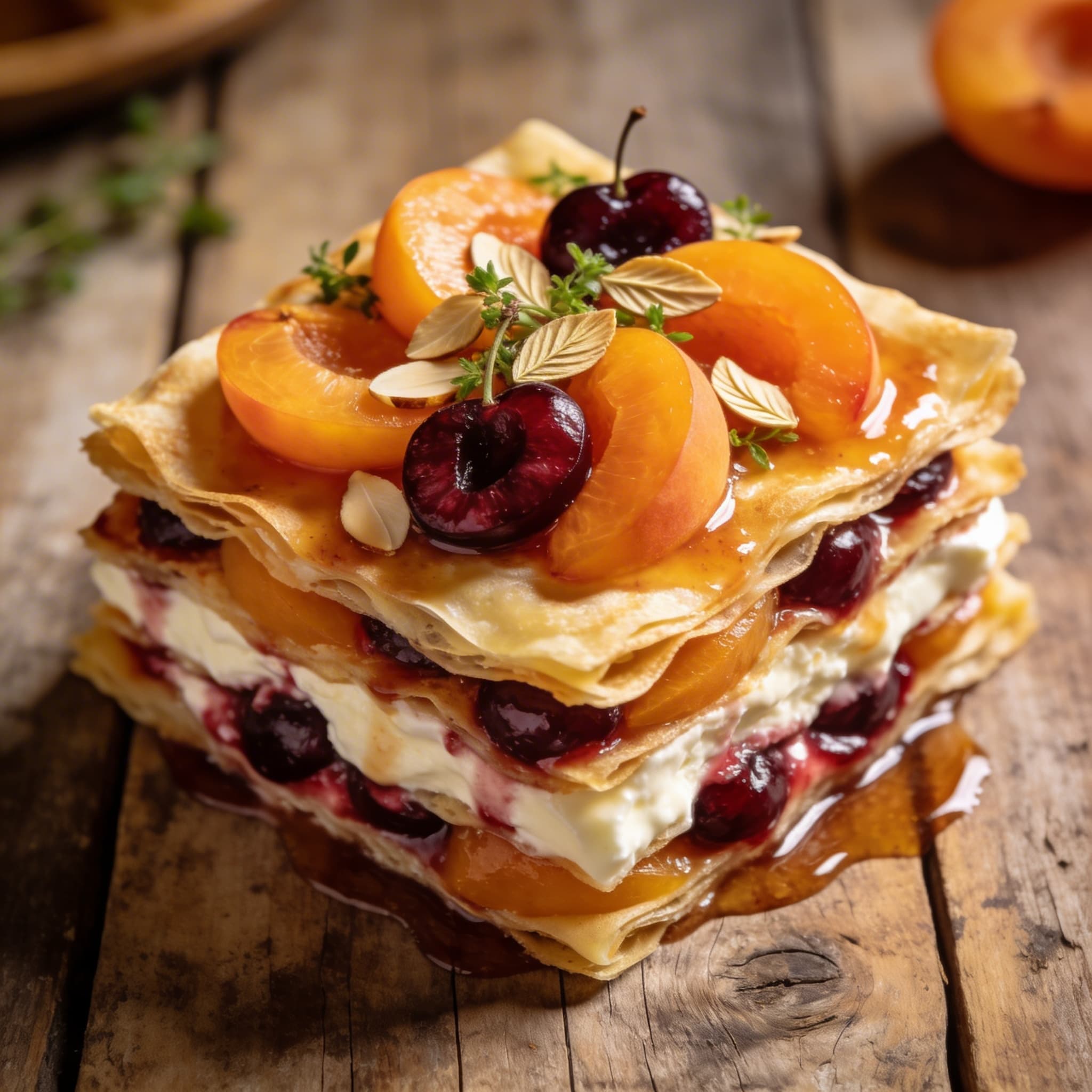 Süße Frucht-Quark-Lasagne