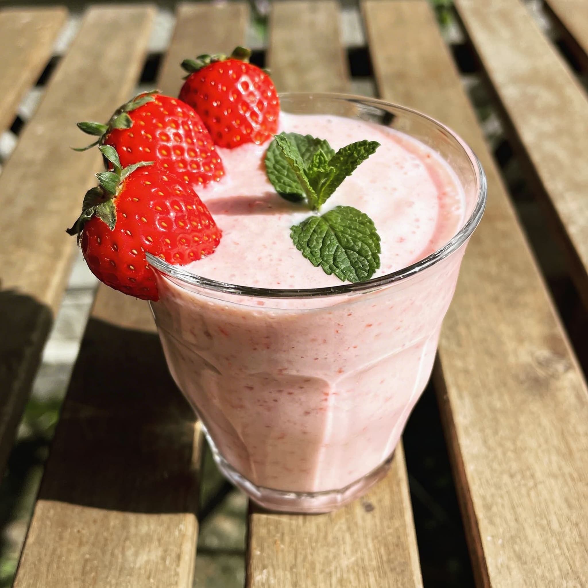 Cremiger Erdbeer-Kokos-Smoothie