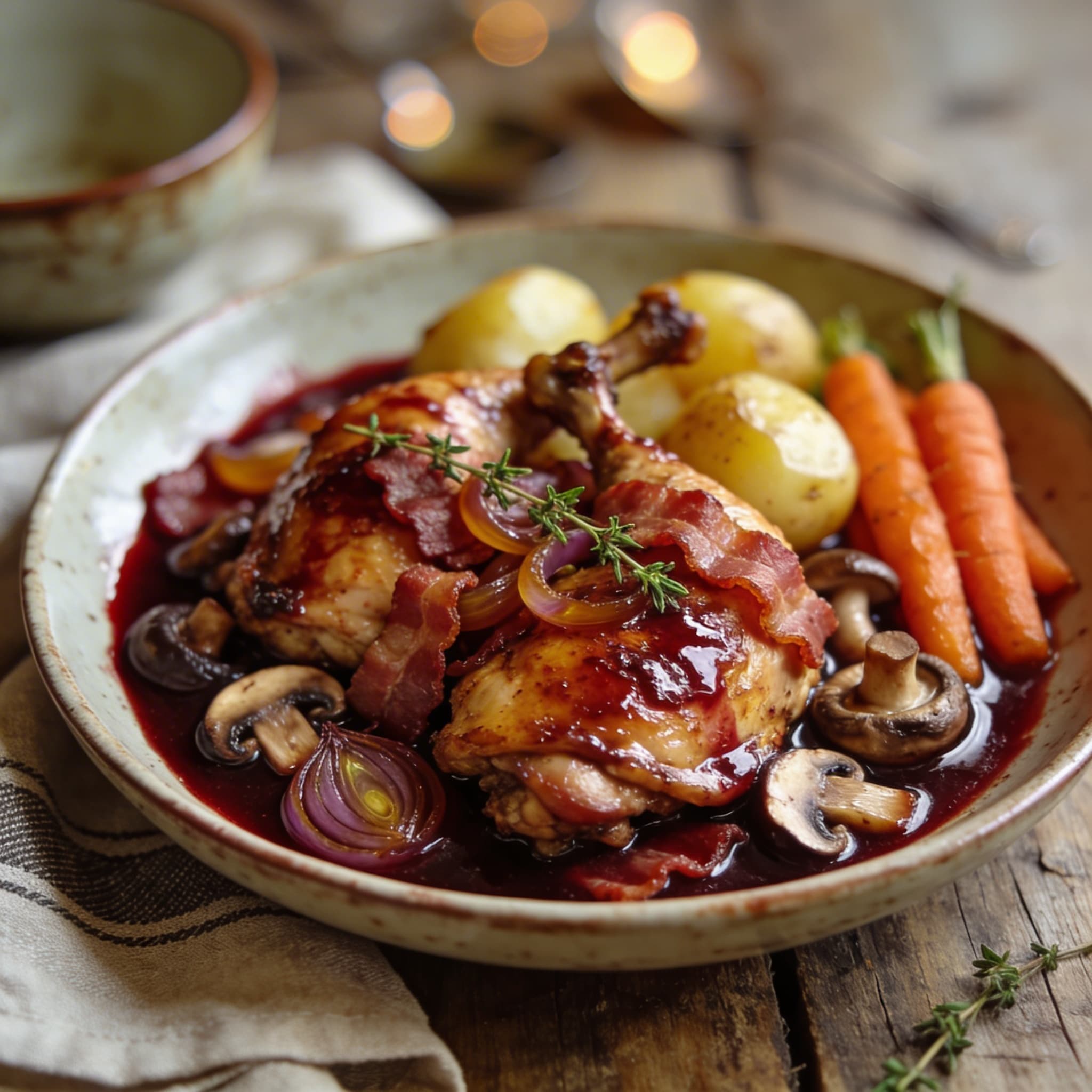 Französisches Coq au Vin