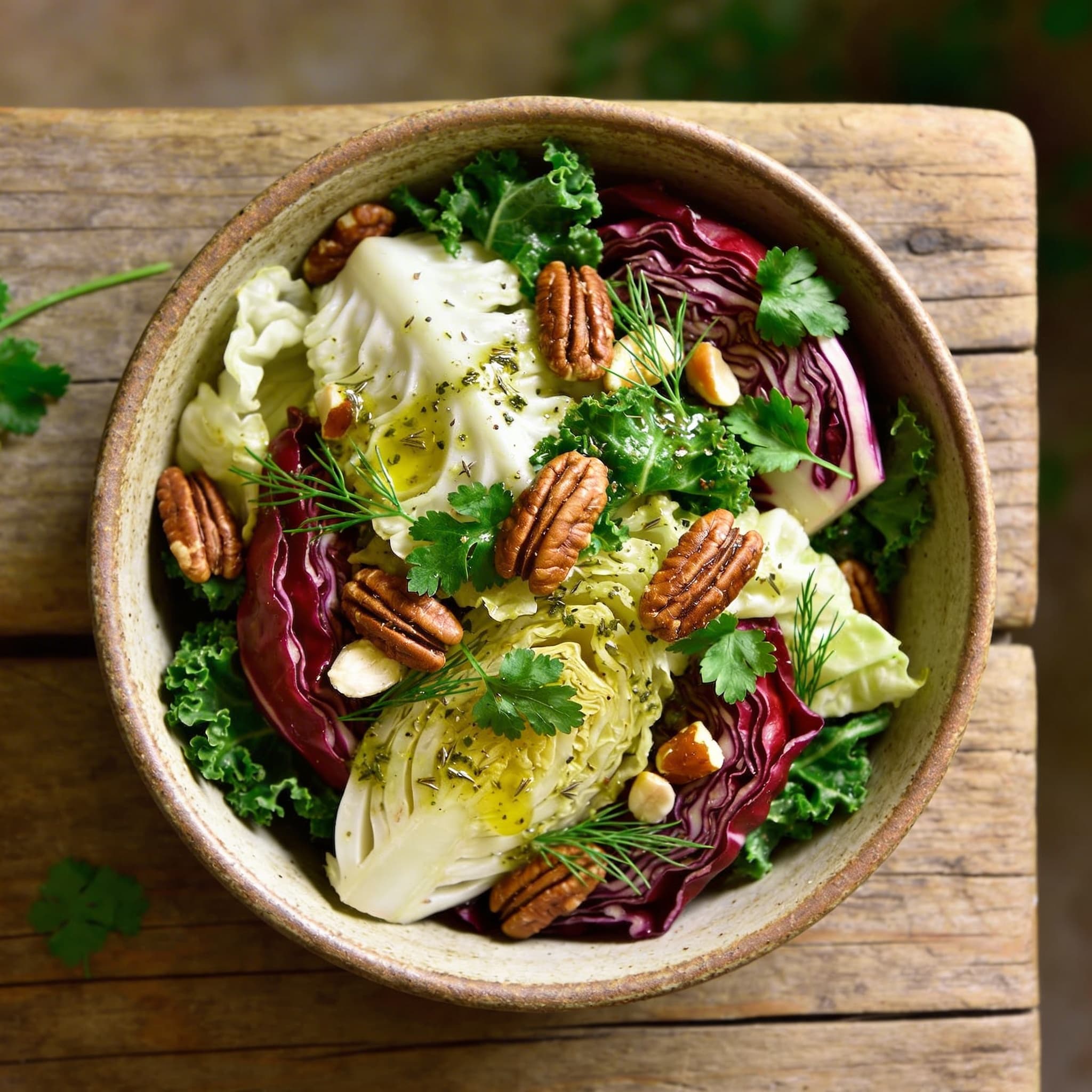 Gerösteter Dreierlei-Kohlsalat