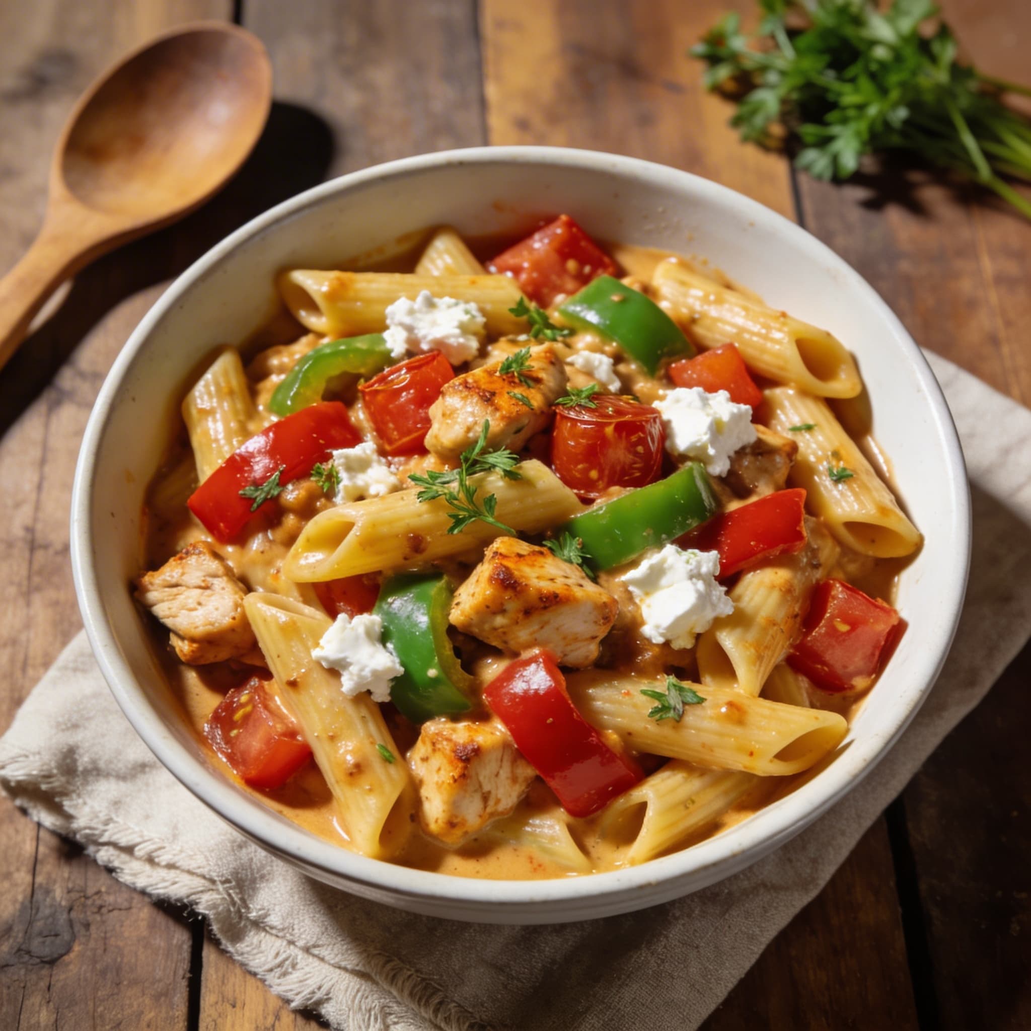 Würzige Cajun-Hähnchen-Pasta