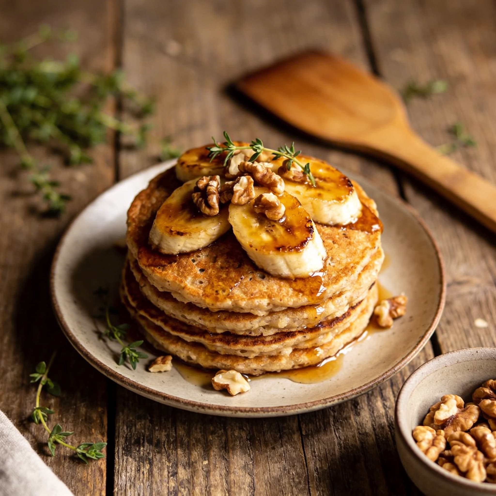 Fluffige Bananen-Hafer-Pancakes