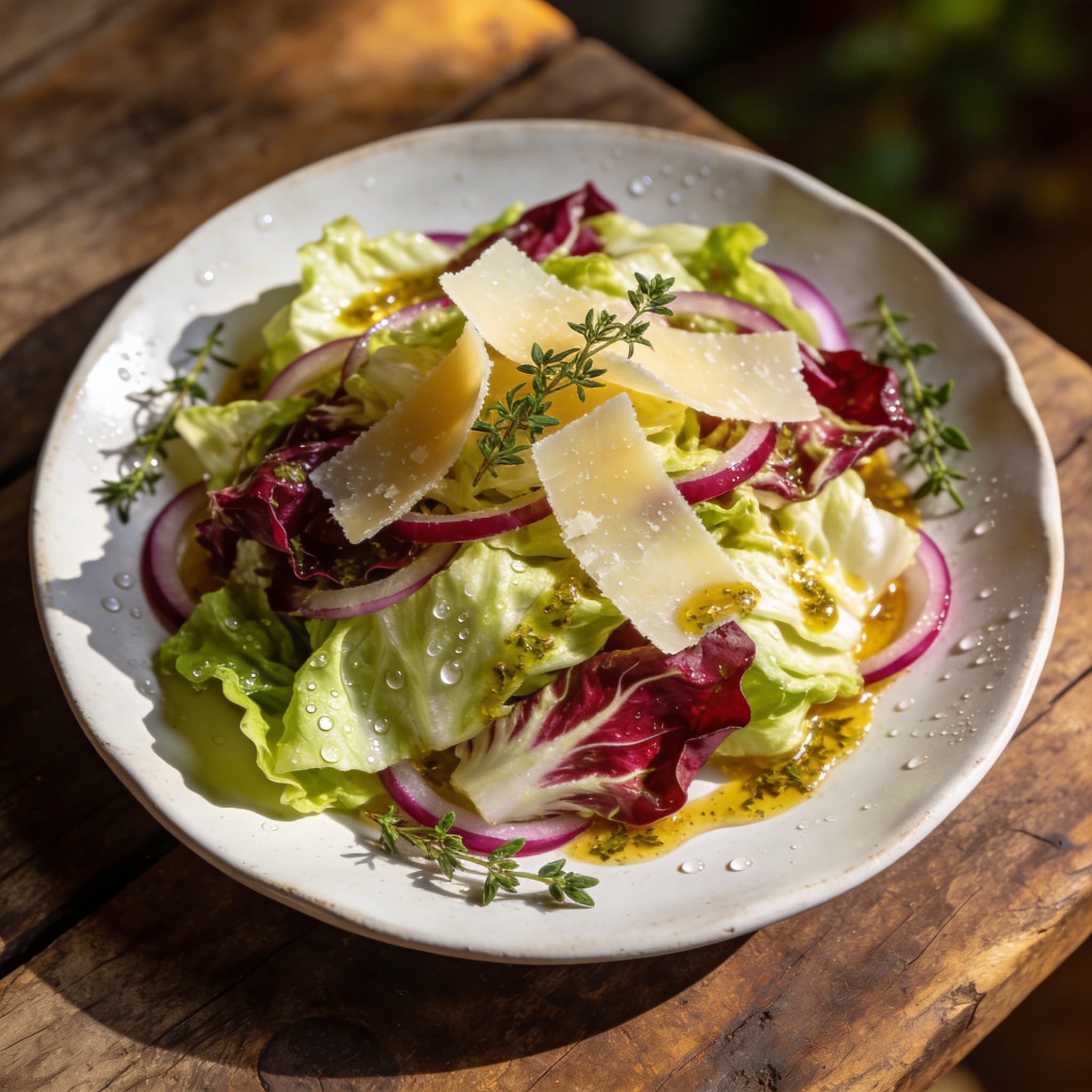 Knackiger Eisbergsalat italienischer Art