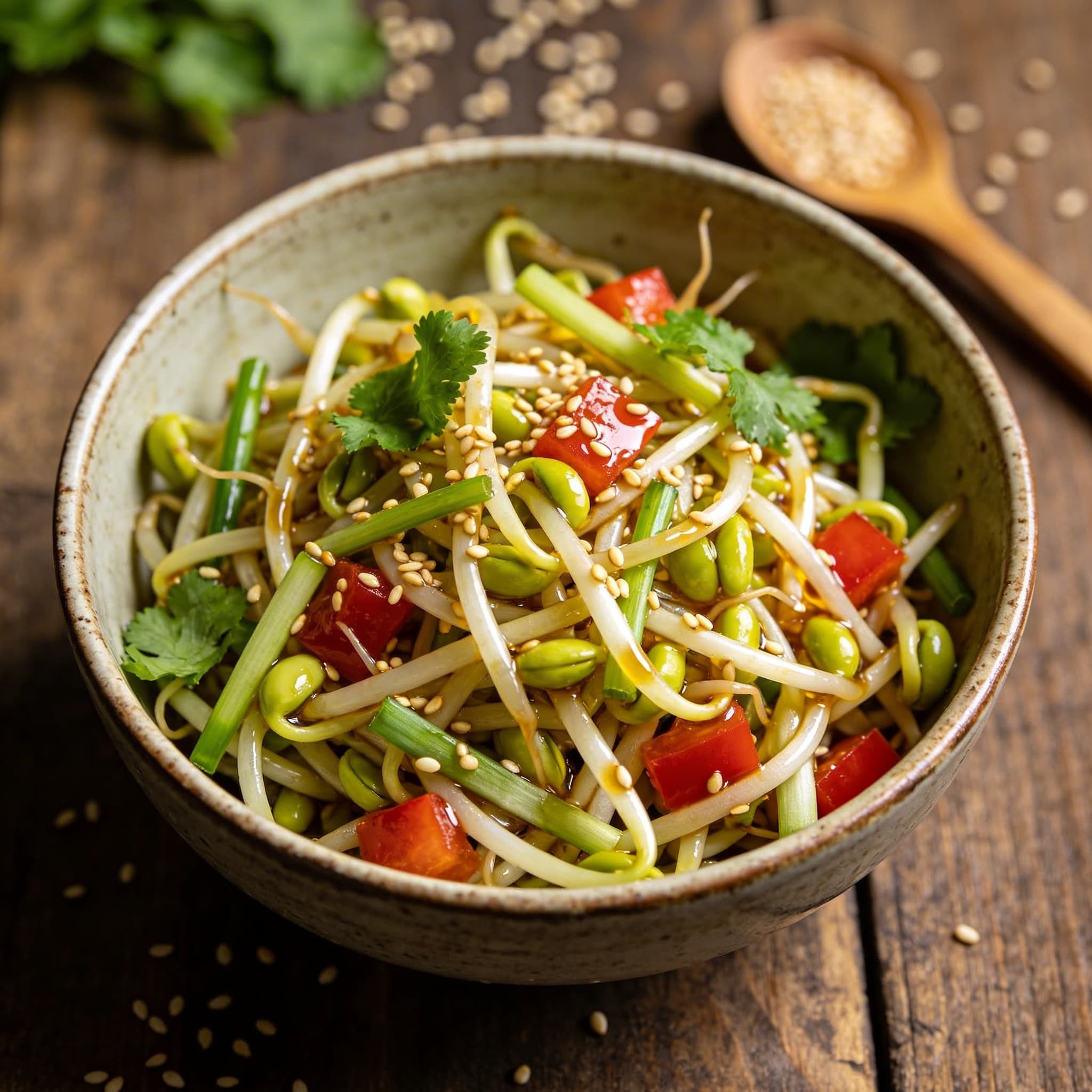 Asiatischer Mungobohnensprossen-Salat