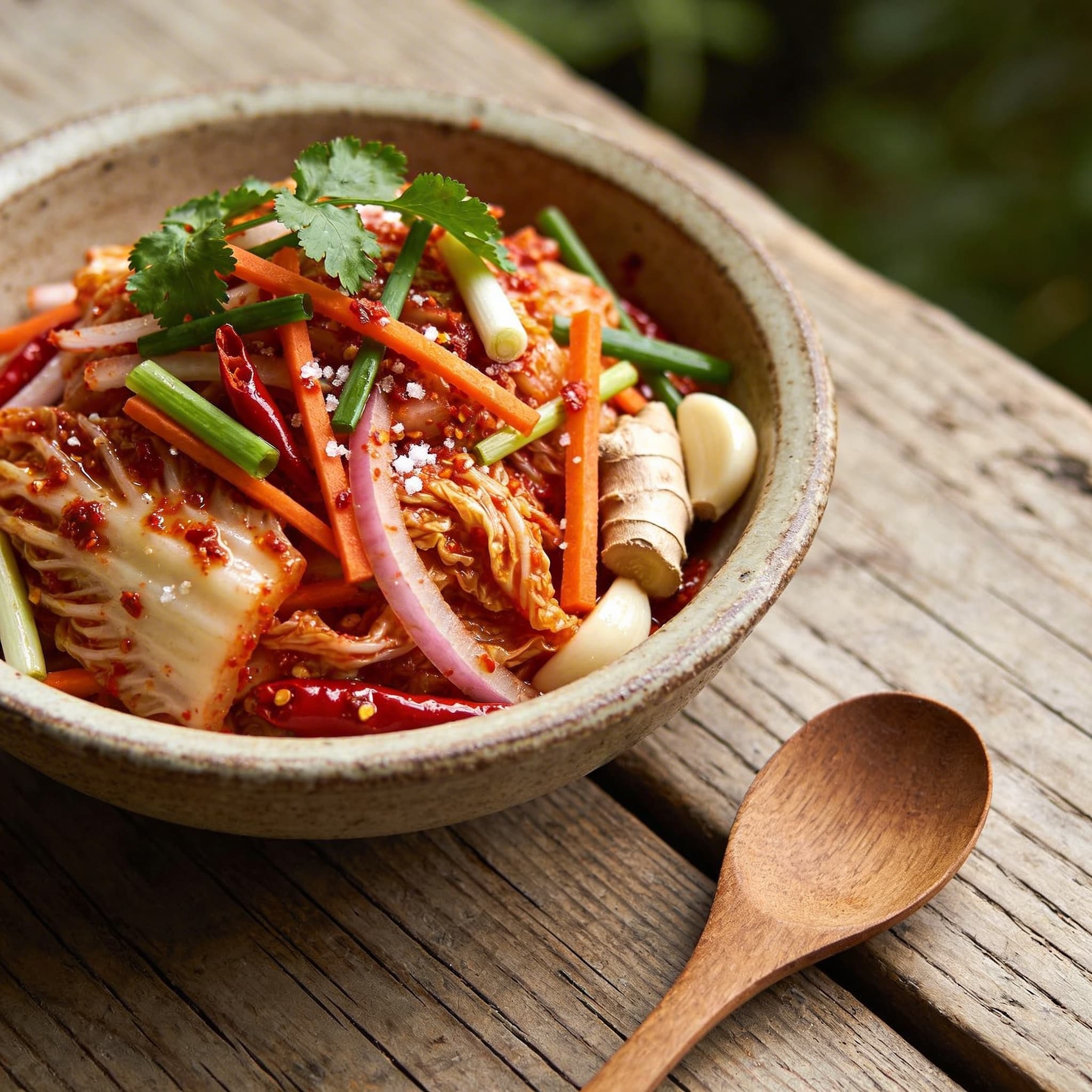 Würziger, fermentierter Kimchi