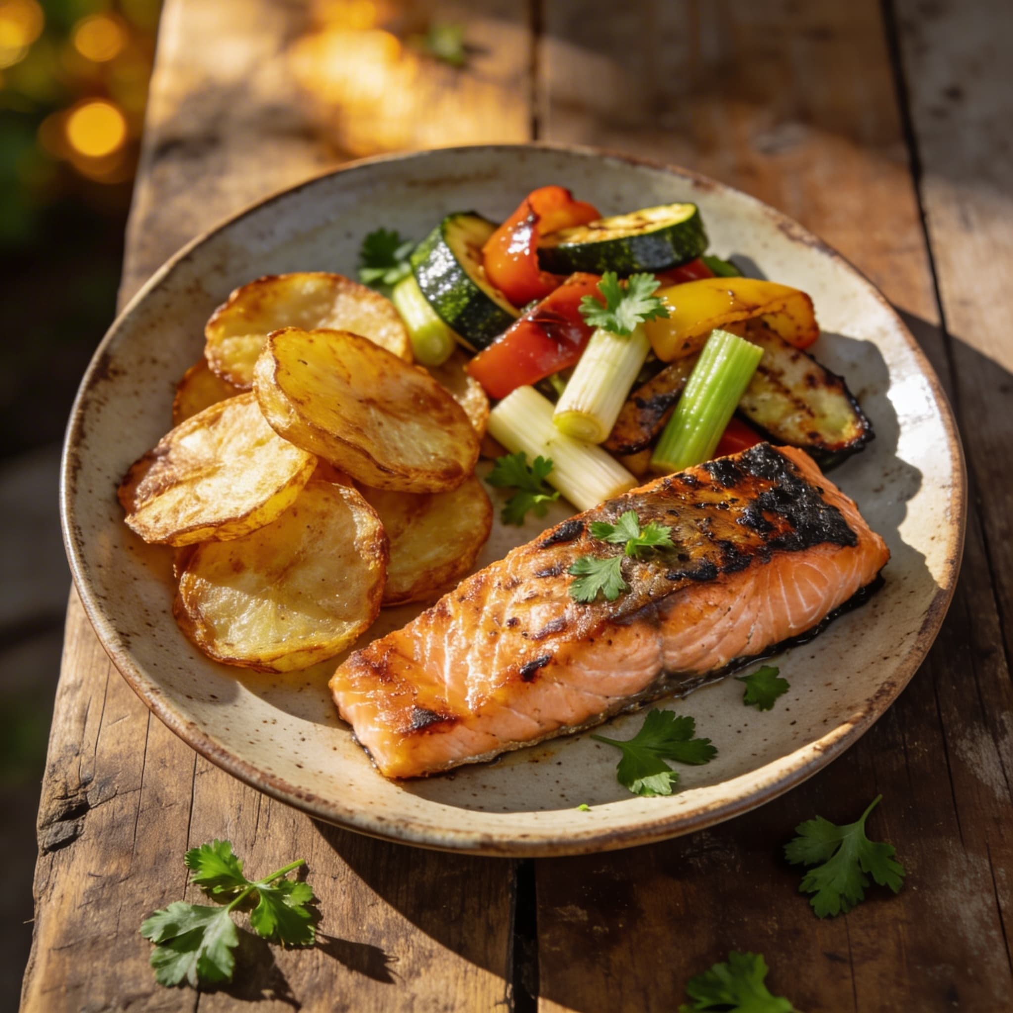 Lachs mit Ofenkartoffeln