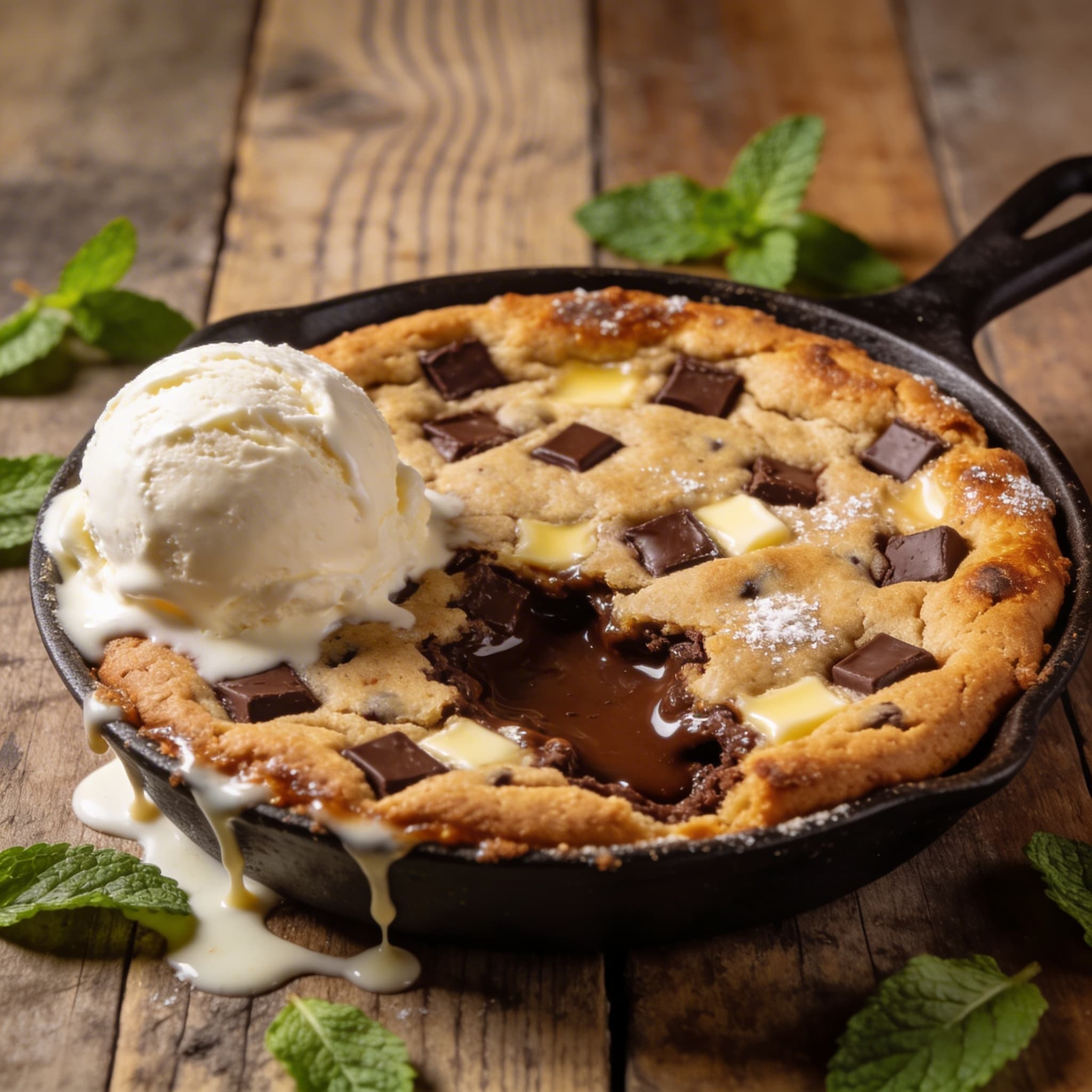 Warmer Chocolate-Chip-Pfannencookie