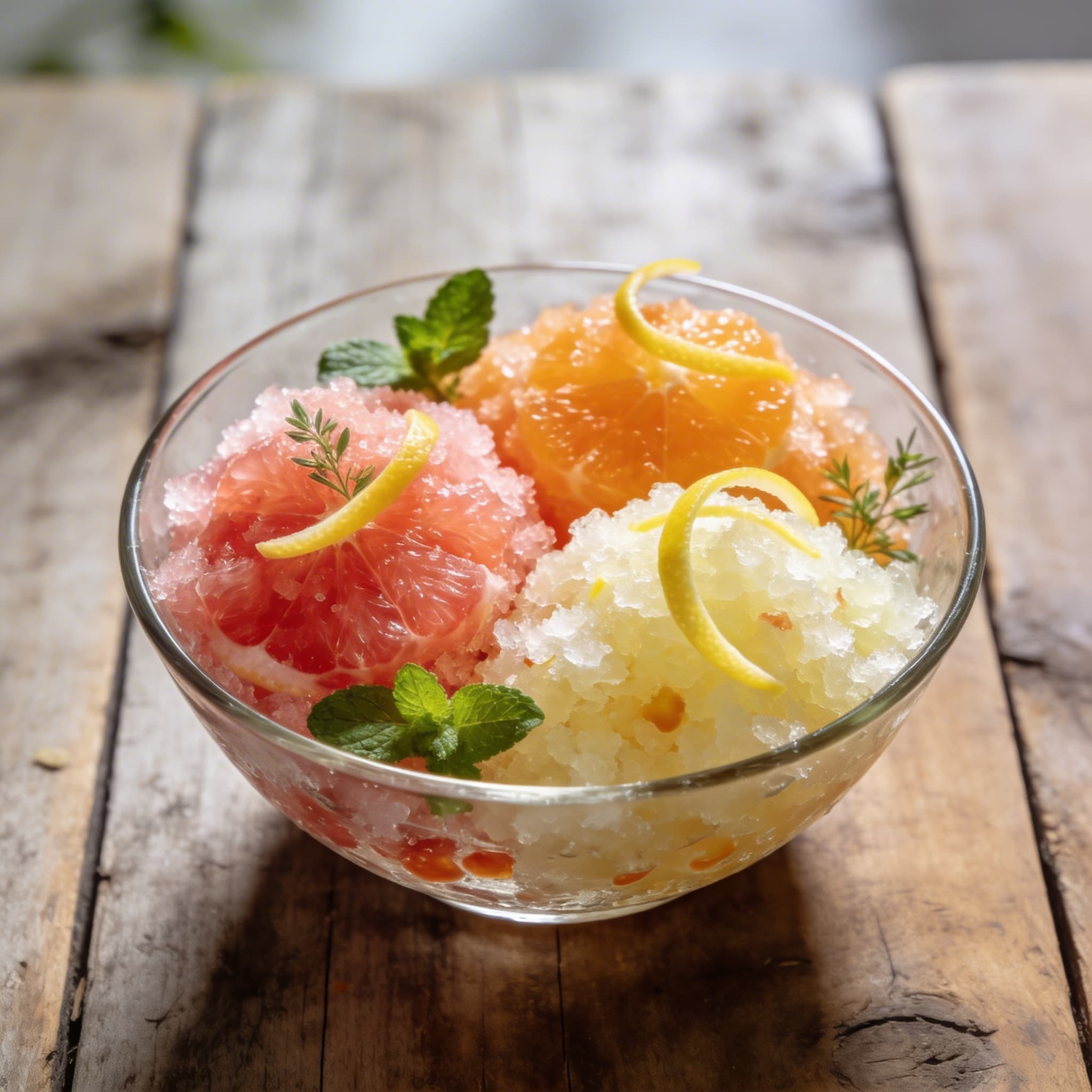 Erfrischende Zitrus-Granitas